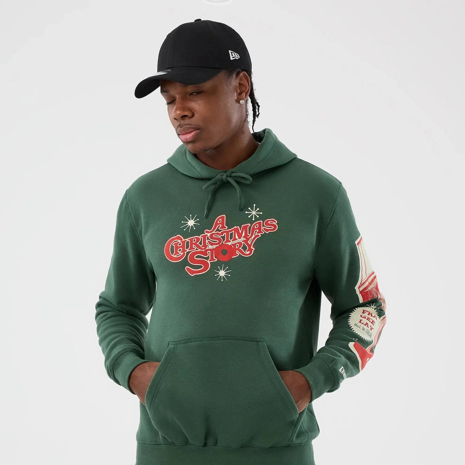A Christmas Story Major Award Dark Green Pullover Hoodie - Image 7