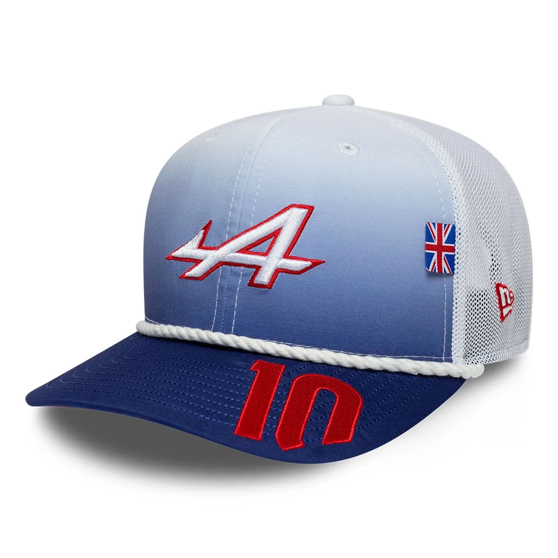 Alpine Racing Pierre Gasly Silverstone Race Special White 9SEVENTY Stretch Snap Adjustable Cap