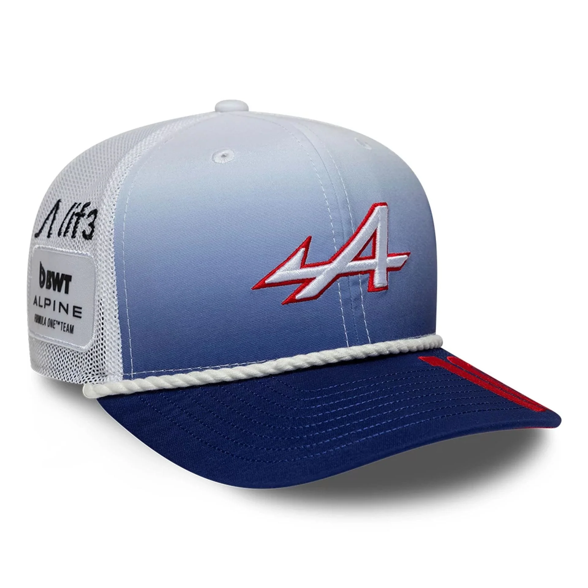 Alpine Racing Pierre Gasly Silverstone Race Special White 9SEVENTY Stretch Snap Adjustable Cap - Image 4