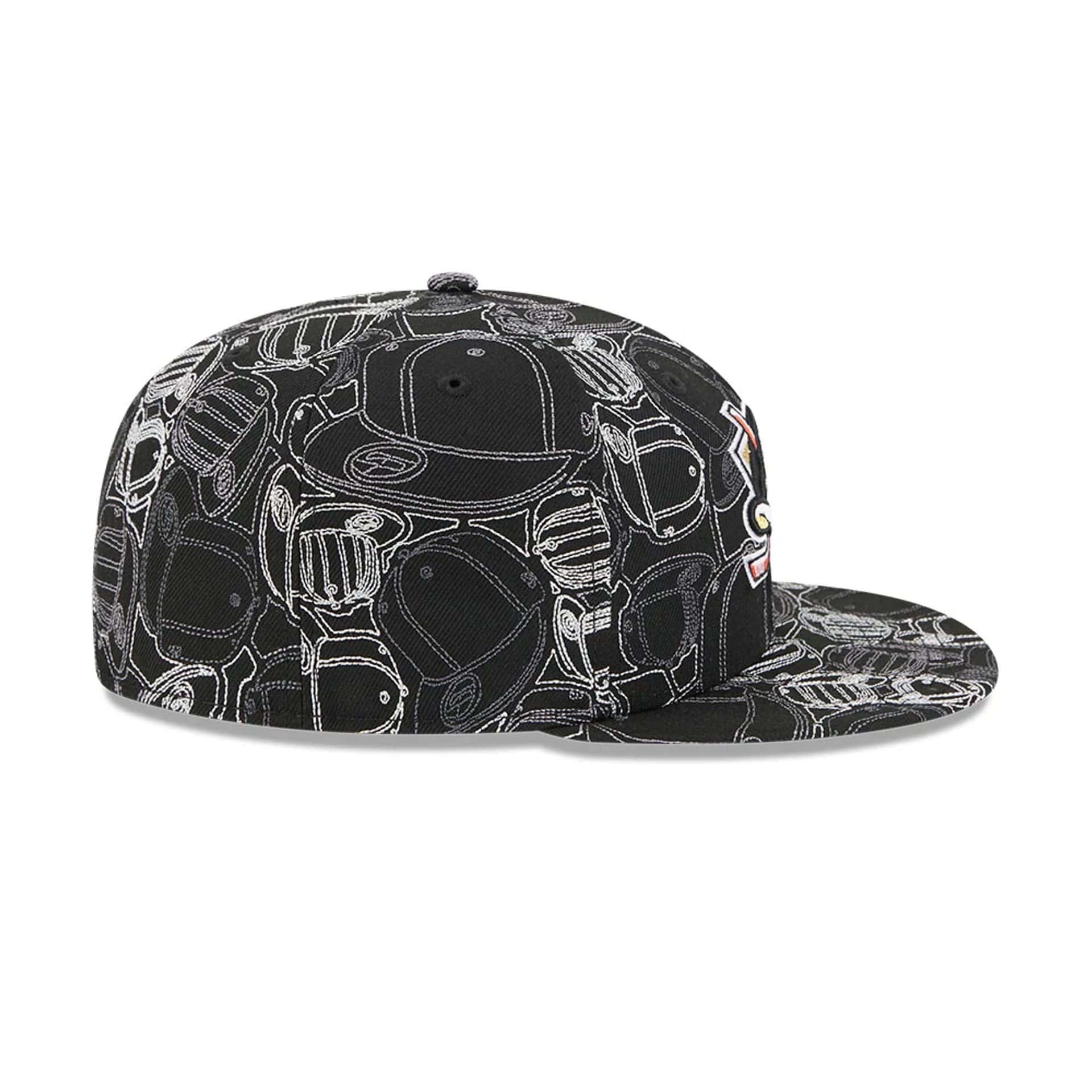 Anaheim Ducks NHL Cap Scramble Black 59FIFTY Fitted Cap - Image 7