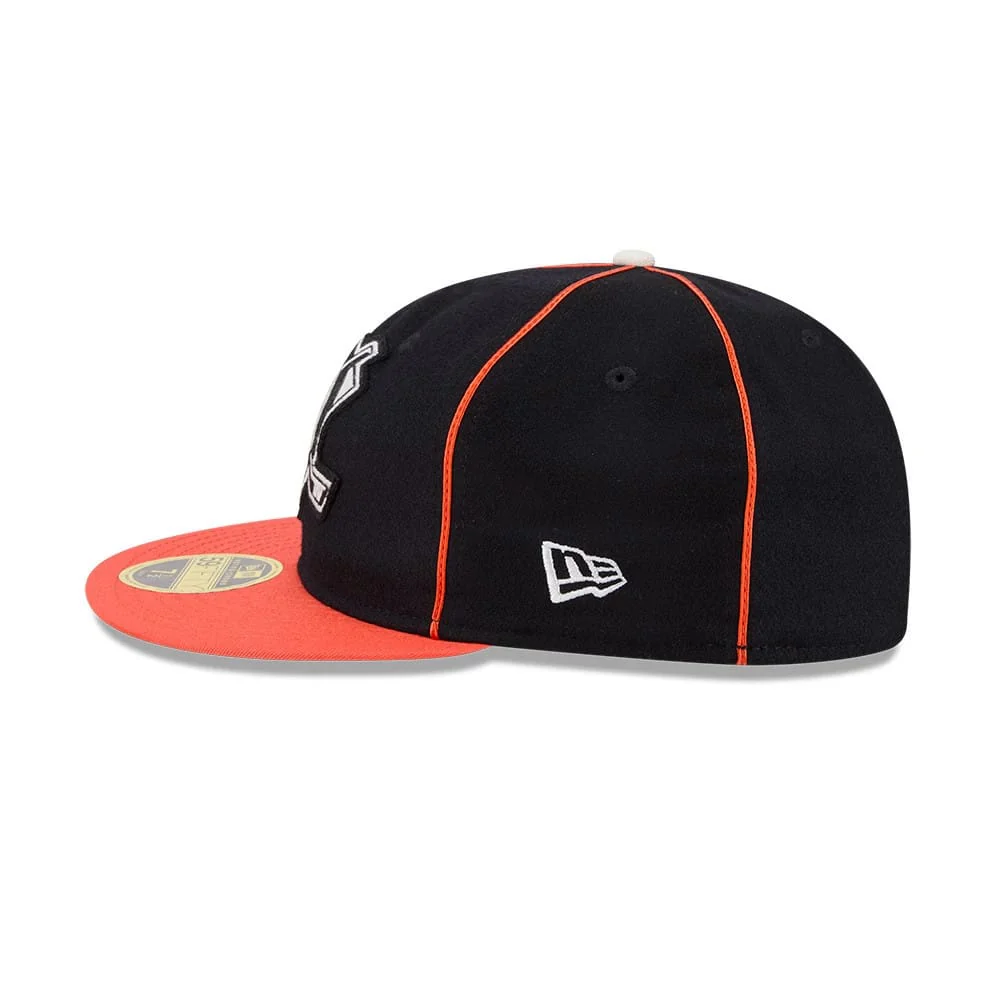 Anaheim Ducks NHL Felt Logo Black Retro Crown 59FIFTY Fitted Cap - Image 6