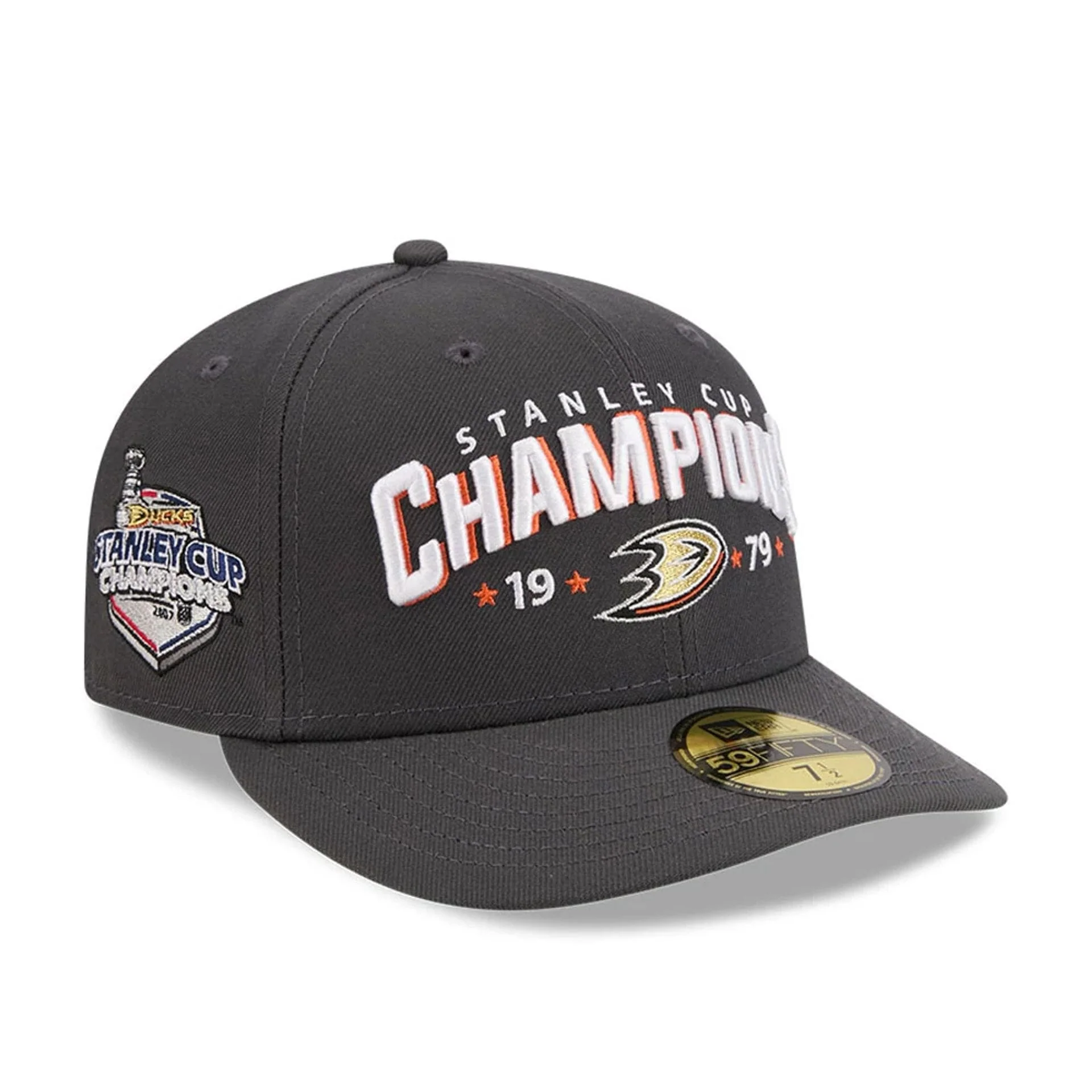 Anaheim Ducks NHL Stanley Cup Champions Dark Grey 59FIFTY Fitted Cap