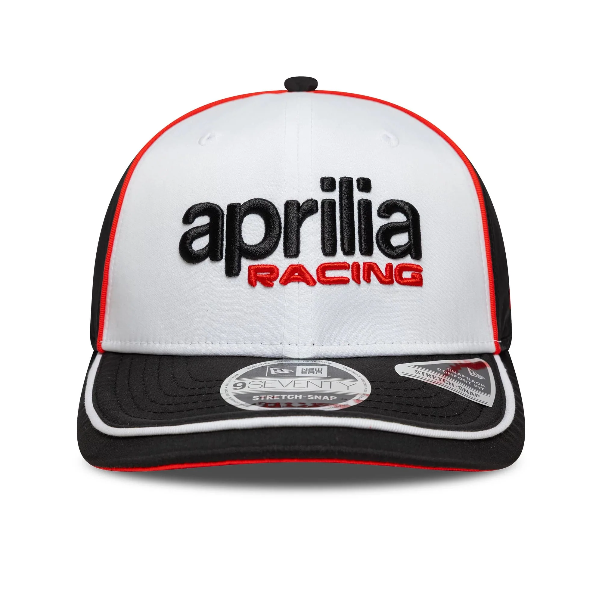 Aprilia Logo White 9SEVENTY Stretch Snap Cap - Image 2