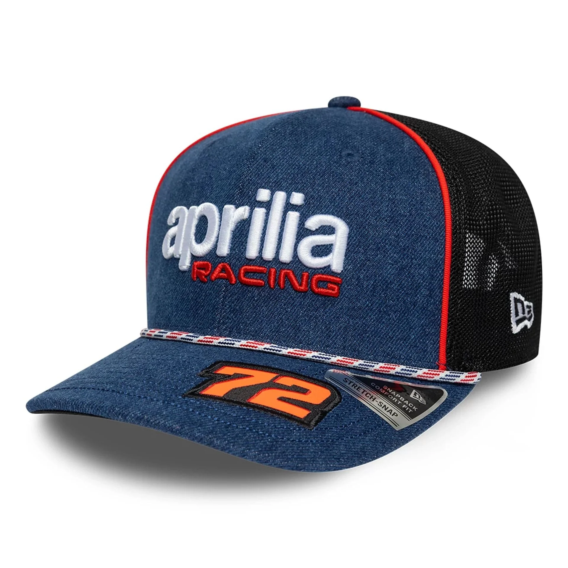 Aprilia Replica Marco Bezzecchi Austin Race Special Blue 9SEVENTY Stretch Snap Adjustable Cap