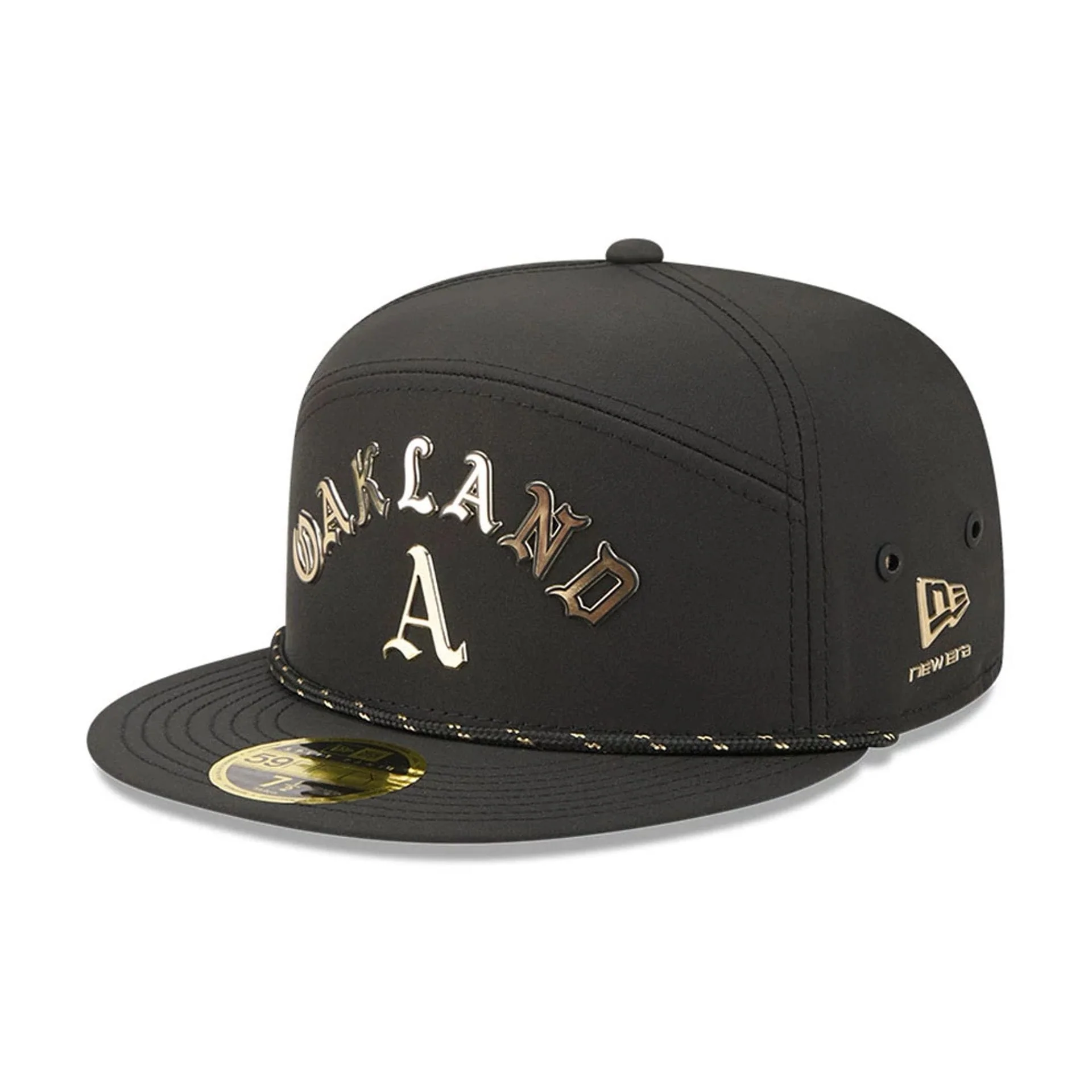 Athletics MLB 59FIFTY Day Black Split Panel 59FIFTY Fitted Cap