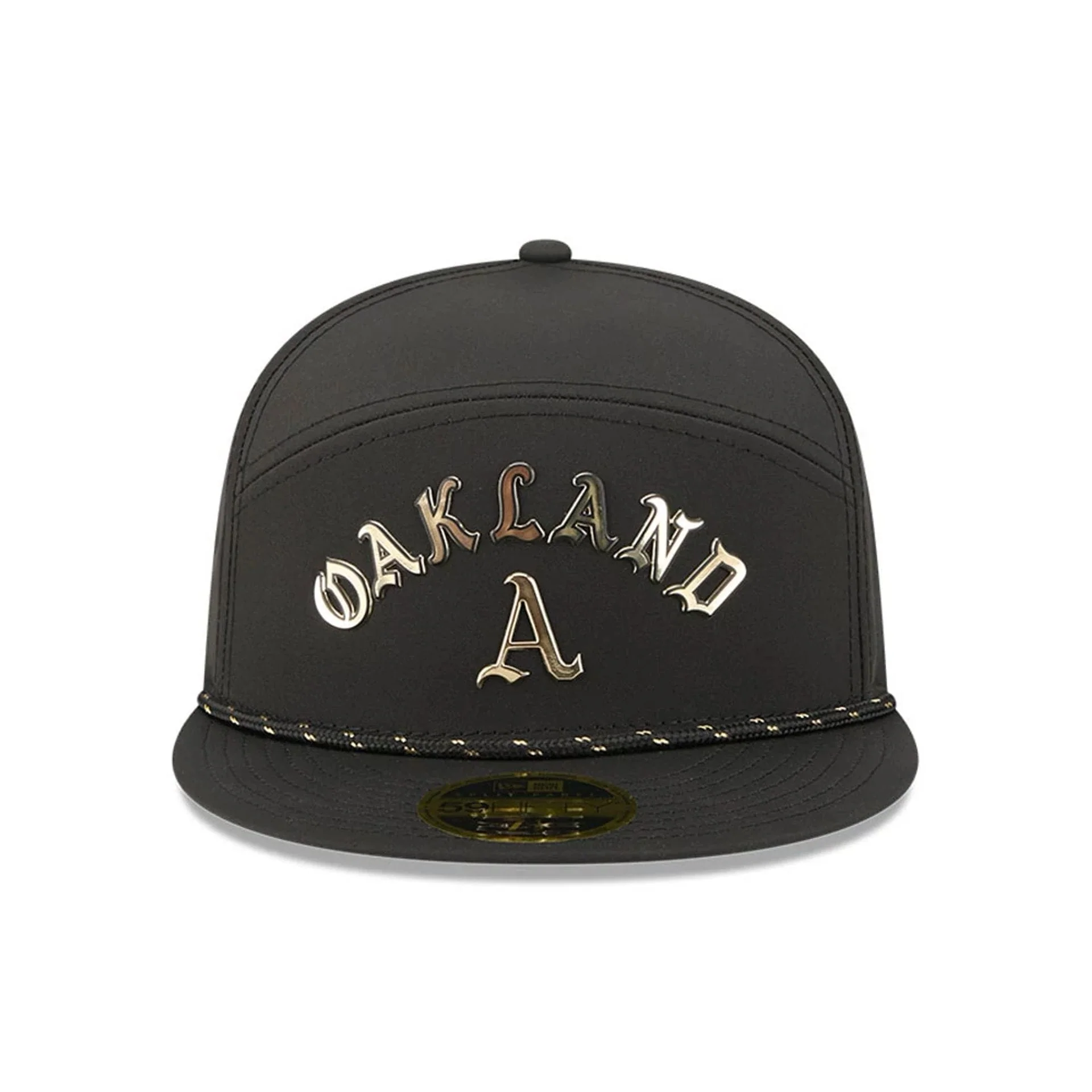Athletics MLB 59FIFTY Day Black Split Panel 59FIFTY Fitted Cap - Image 3