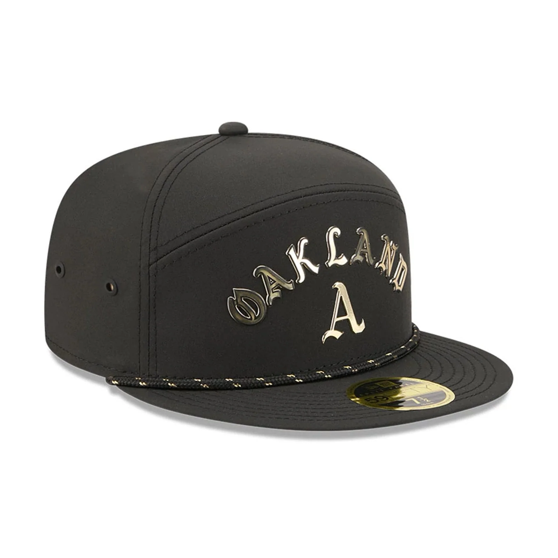 Athletics MLB 59FIFTY Day Black Split Panel 59FIFTY Fitted Cap - Image 4