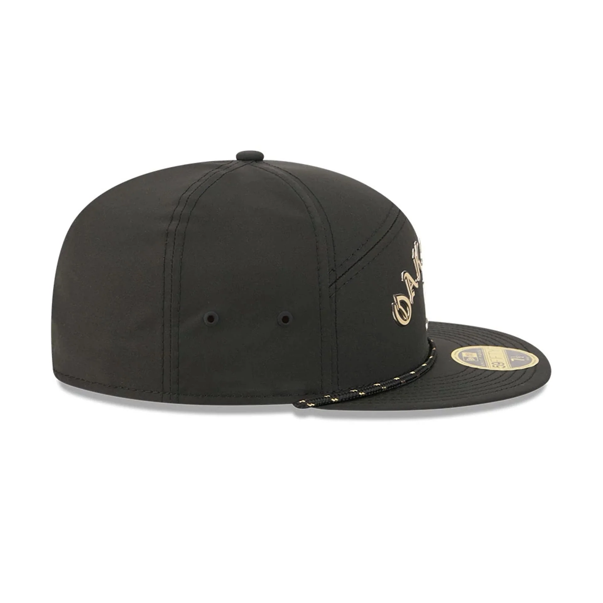 Athletics MLB 59FIFTY Day Black Split Panel 59FIFTY Fitted Cap - Image 6