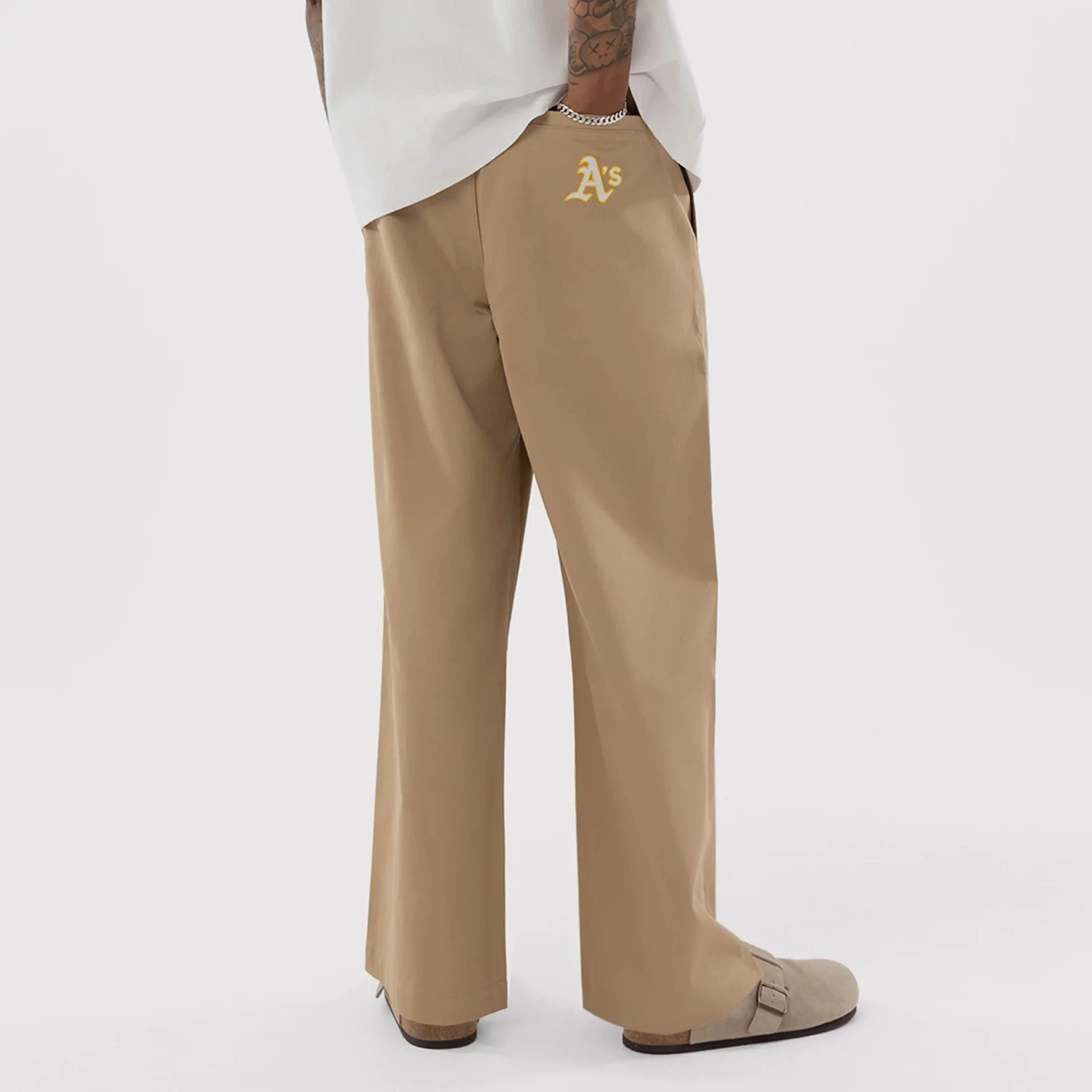 Athletics MLB Beige Woven Chinos - Image 2