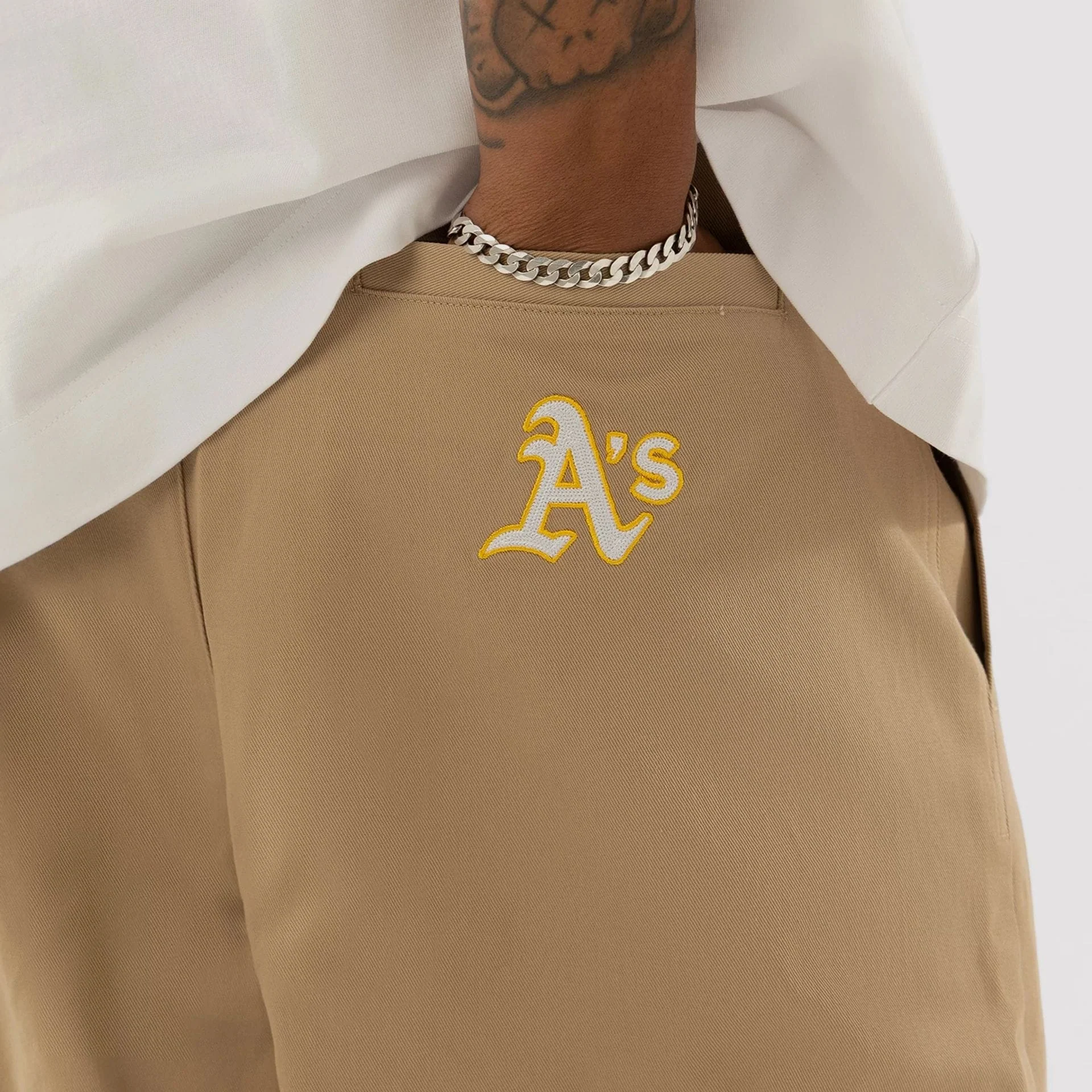 Athletics MLB Beige Woven Chinos - Image 3