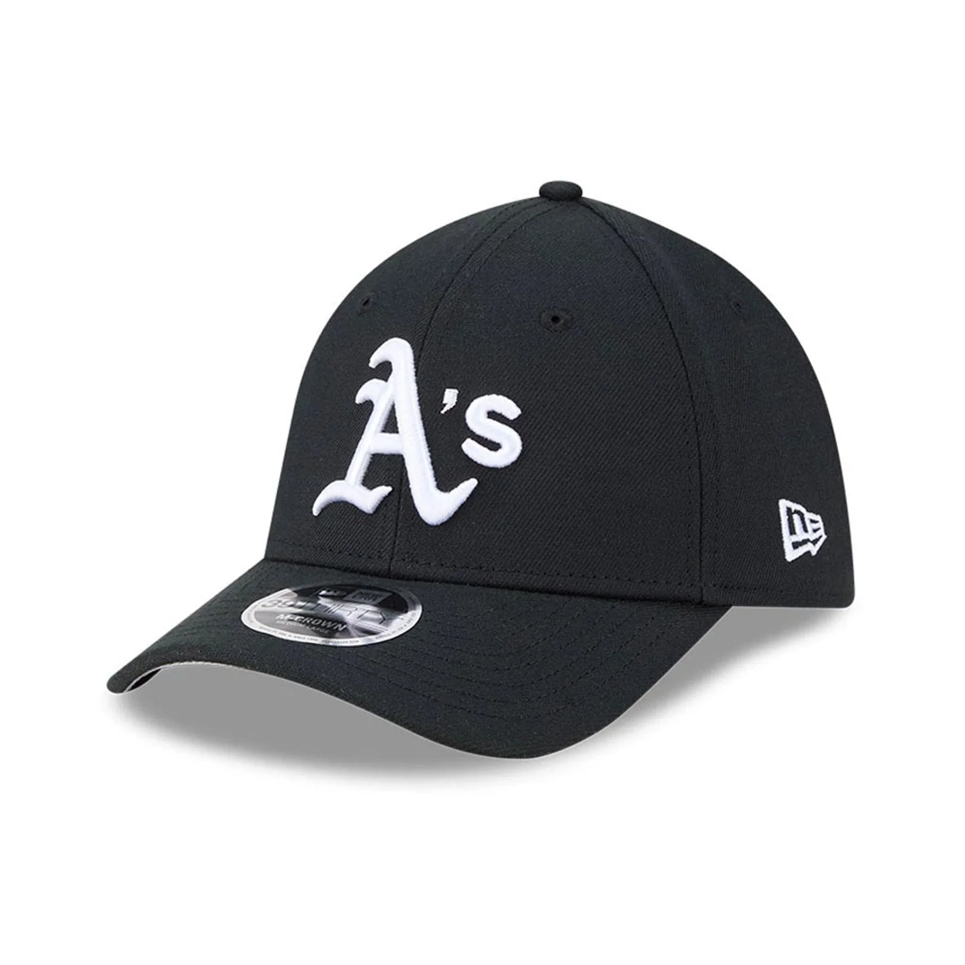 Athletics MLB Black 39THIRTY M-Crown Stretch Fit Cap