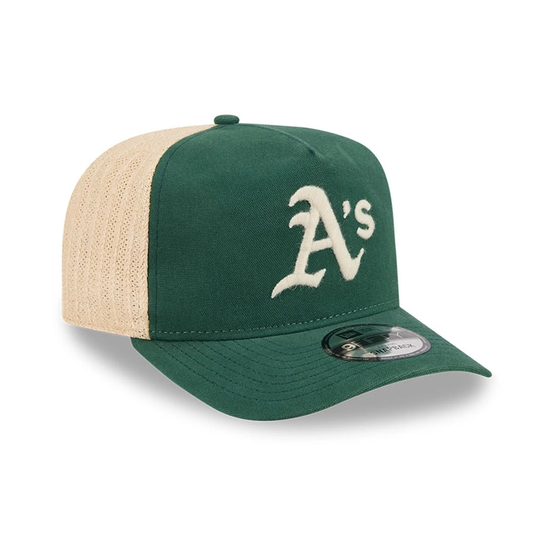 Athletics MLB Grained Dark Green 9FIFTY A-Frame Snapback Adjustable Cap - Image 4