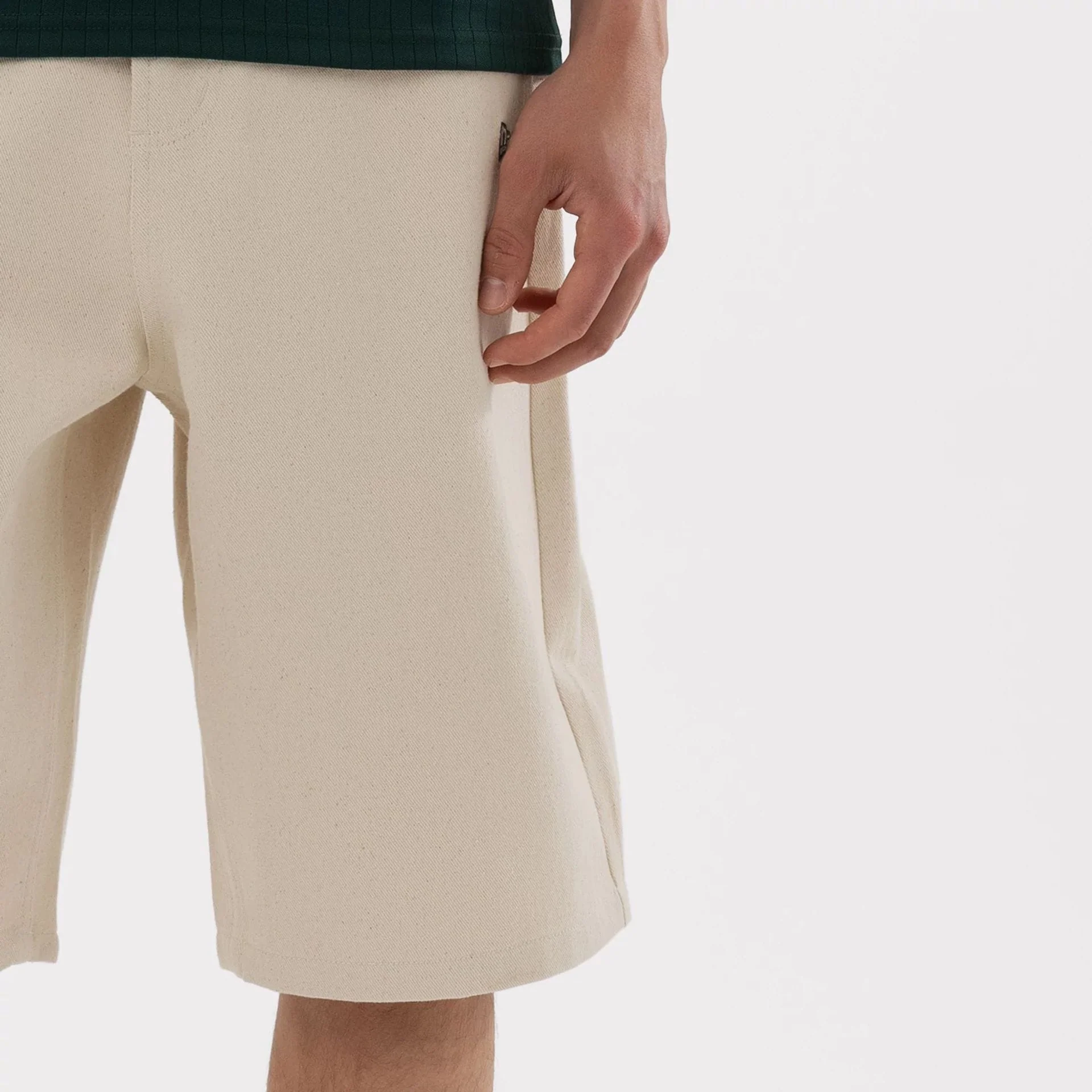 Athletics MLB Jort Cream Oversized Shorts - Image 5