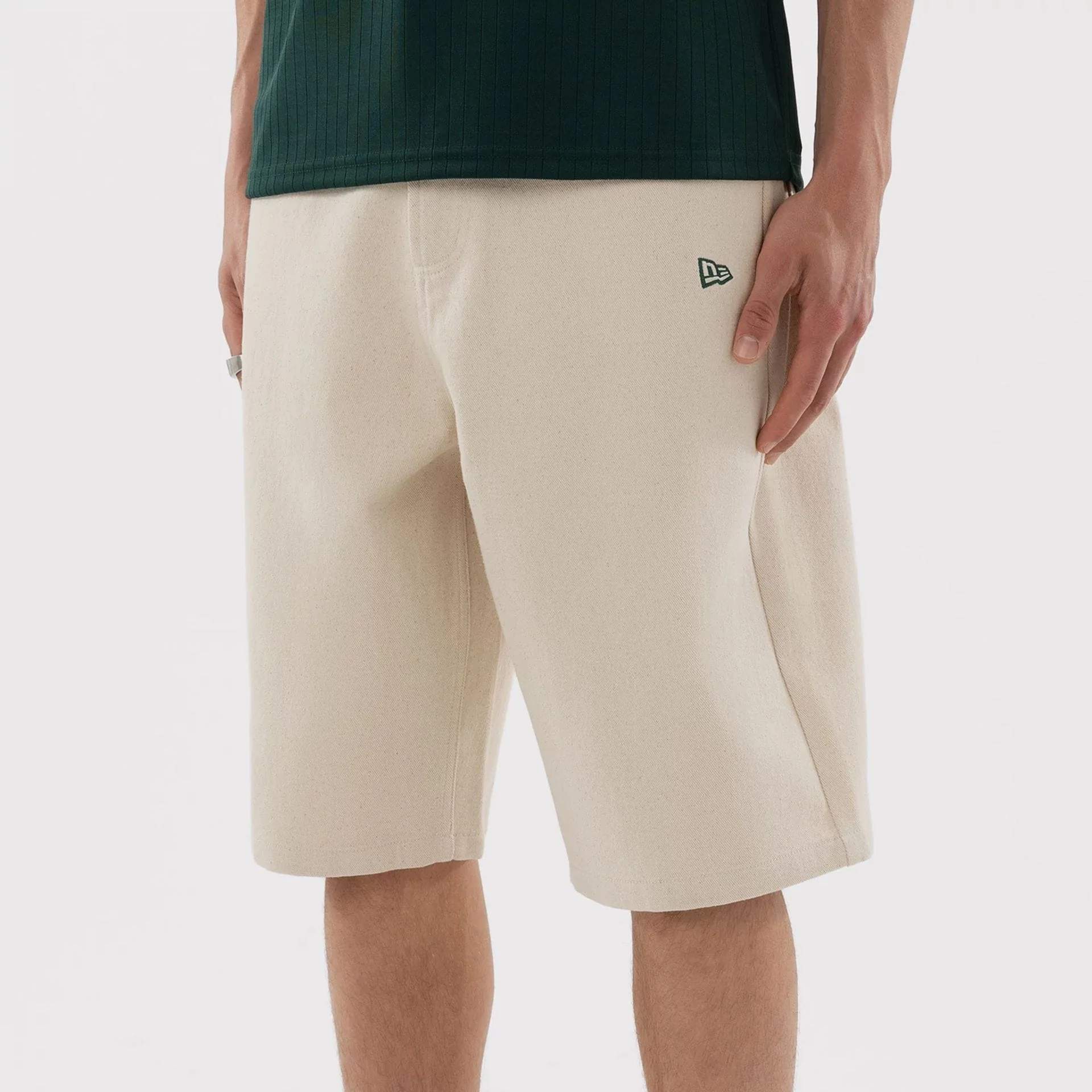 Athletics MLB Jort Cream Oversized Shorts - Image 7