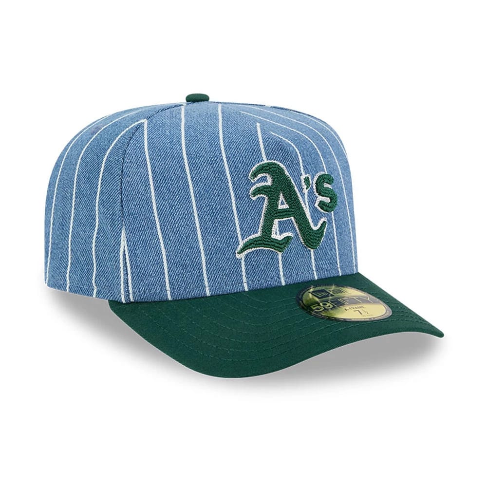 Athletics MLB Parallel Blue 59FIFTY A-Frame Fitted Cap - Image 3