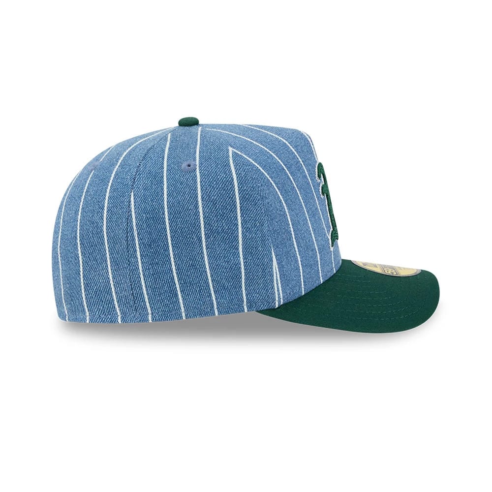 Athletics MLB Parallel Blue 59FIFTY A-Frame Fitted Cap - Image 7