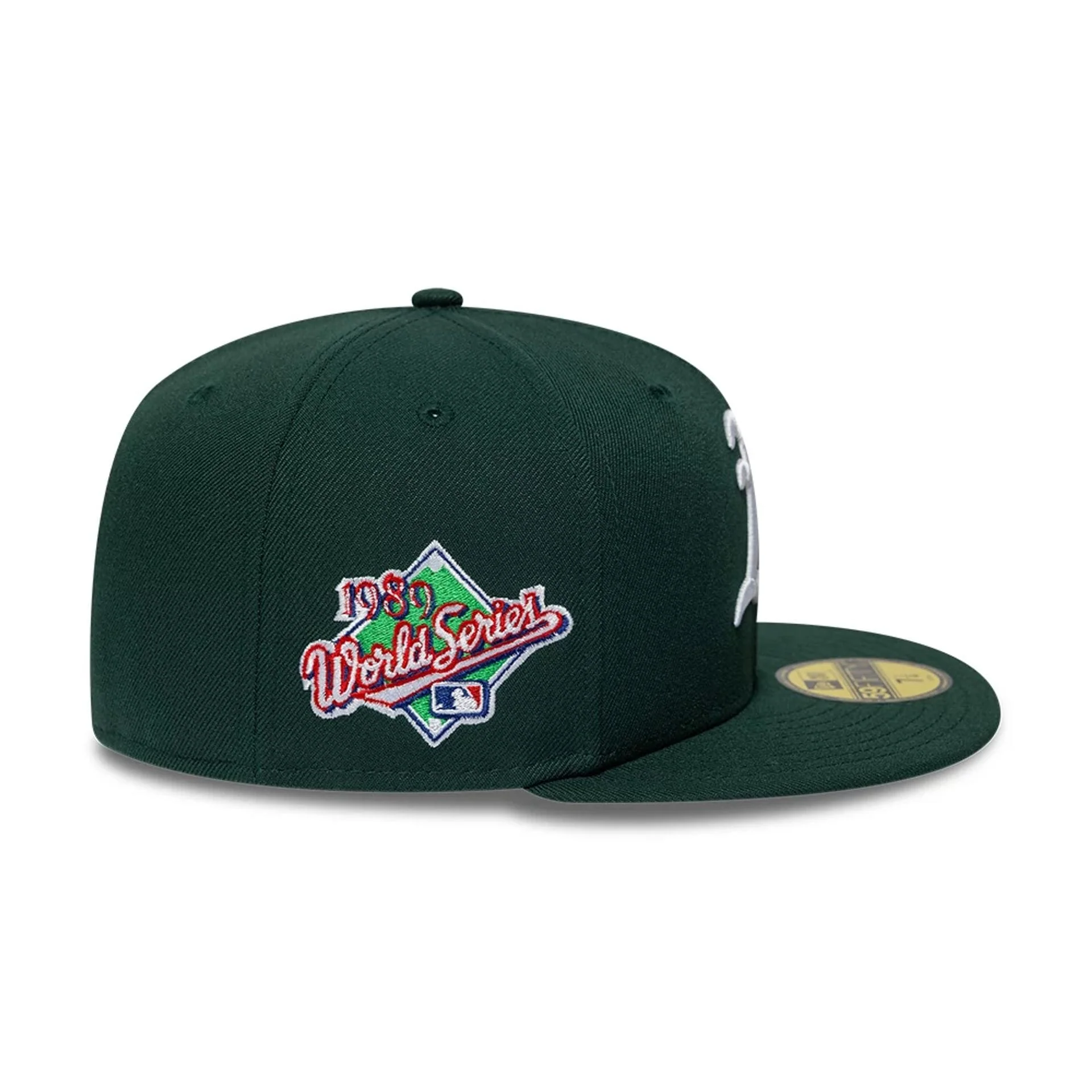 Athletics MLB Sidepatch Satin Lined Dark Green 59FIFTY Fitted Cap - Image 5