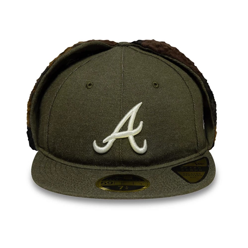 Atlanta Braves MLB Camo Open Green Retro Crown 59FIFTY Fitted Cap - Image 4