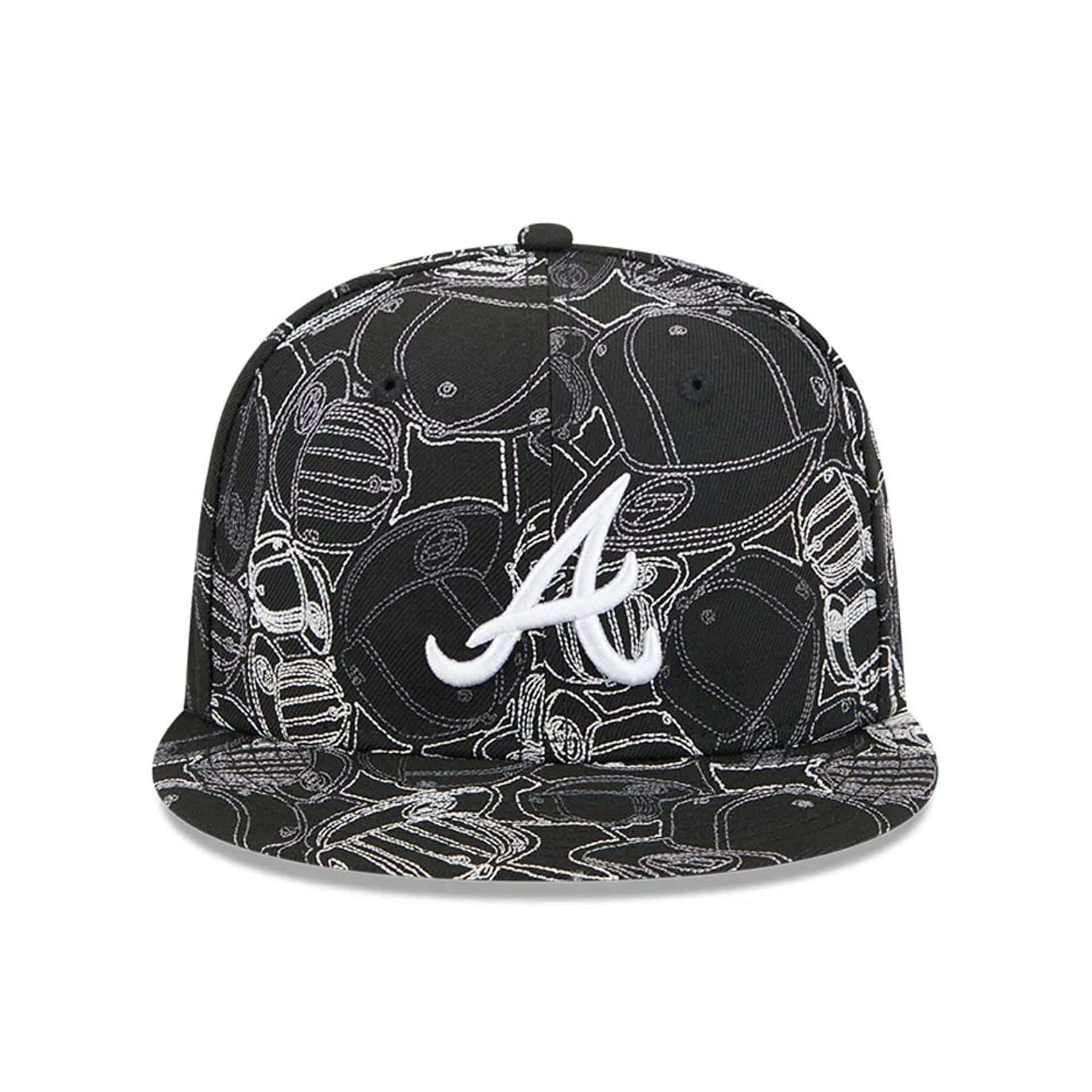 Atlanta Braves MLB Cap Scramble Black 59FIFTY Fitted Cap - Image 3