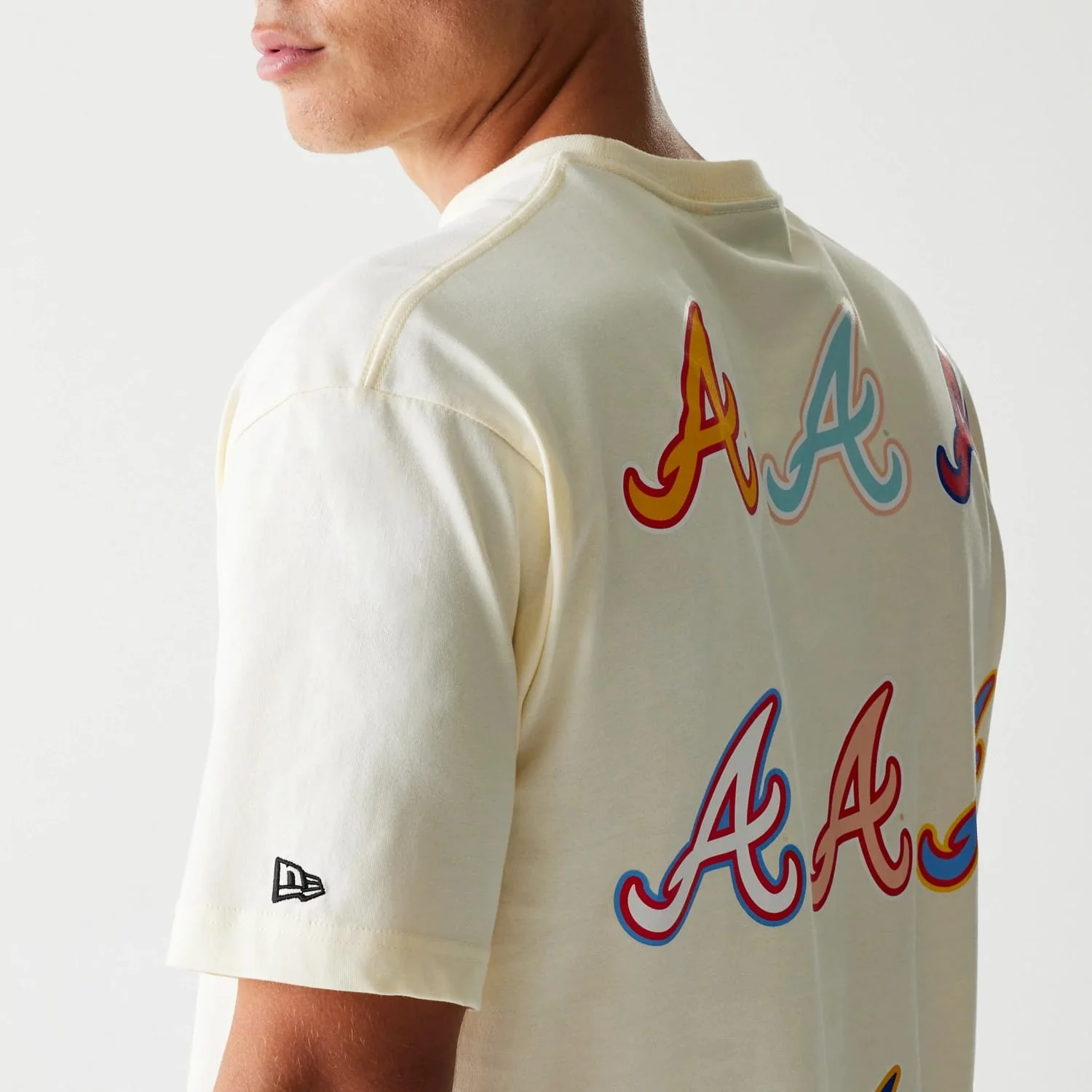 Atlanta Braves MLB Life Graphic Cream T-Shirt - Image 4