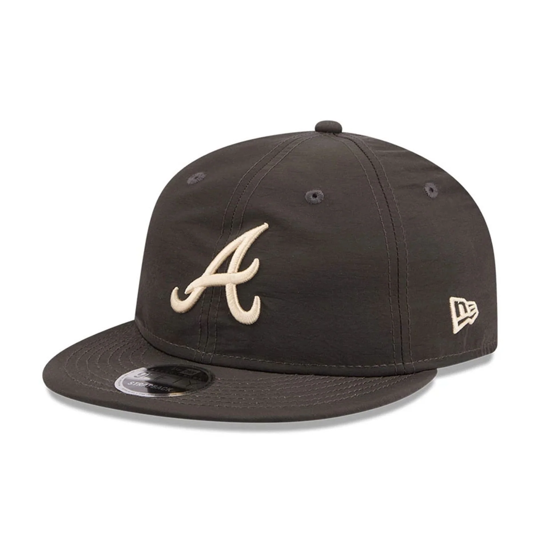 Atlanta Braves MLB Nylon Black Retro Crown 9FIFTY Adjustable Cap