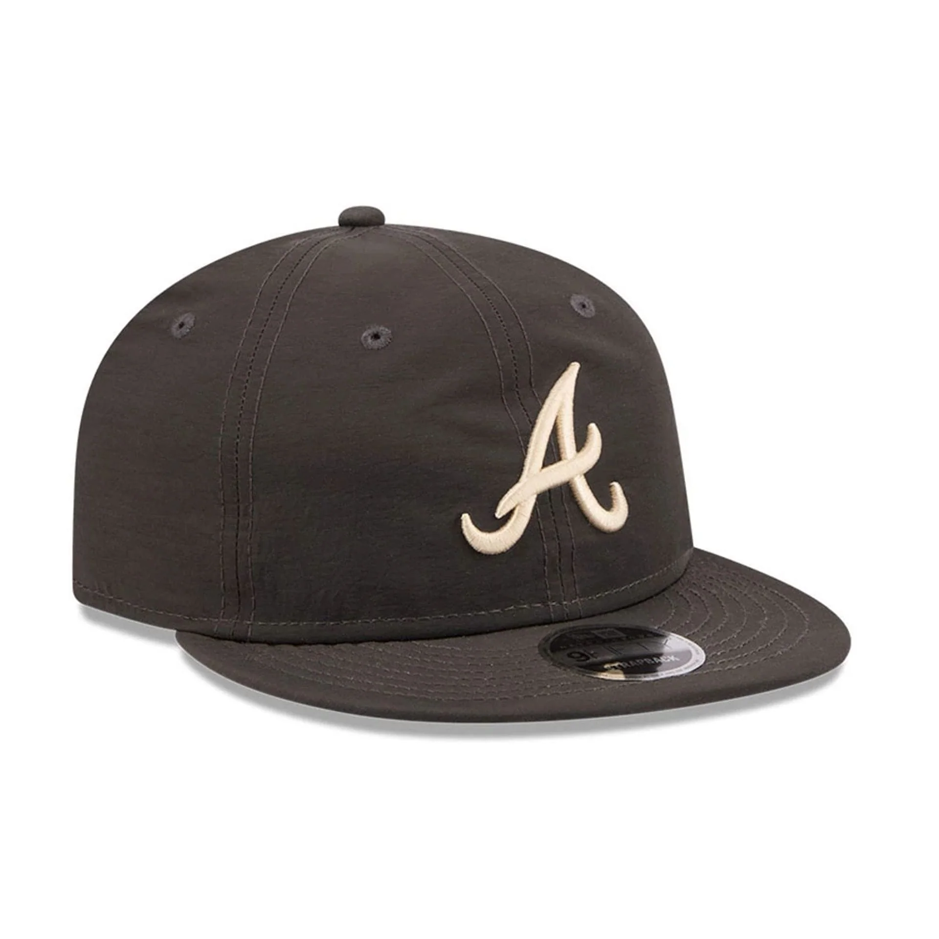 Atlanta Braves MLB Nylon Black Retro Crown 9FIFTY Adjustable Cap - Image 4