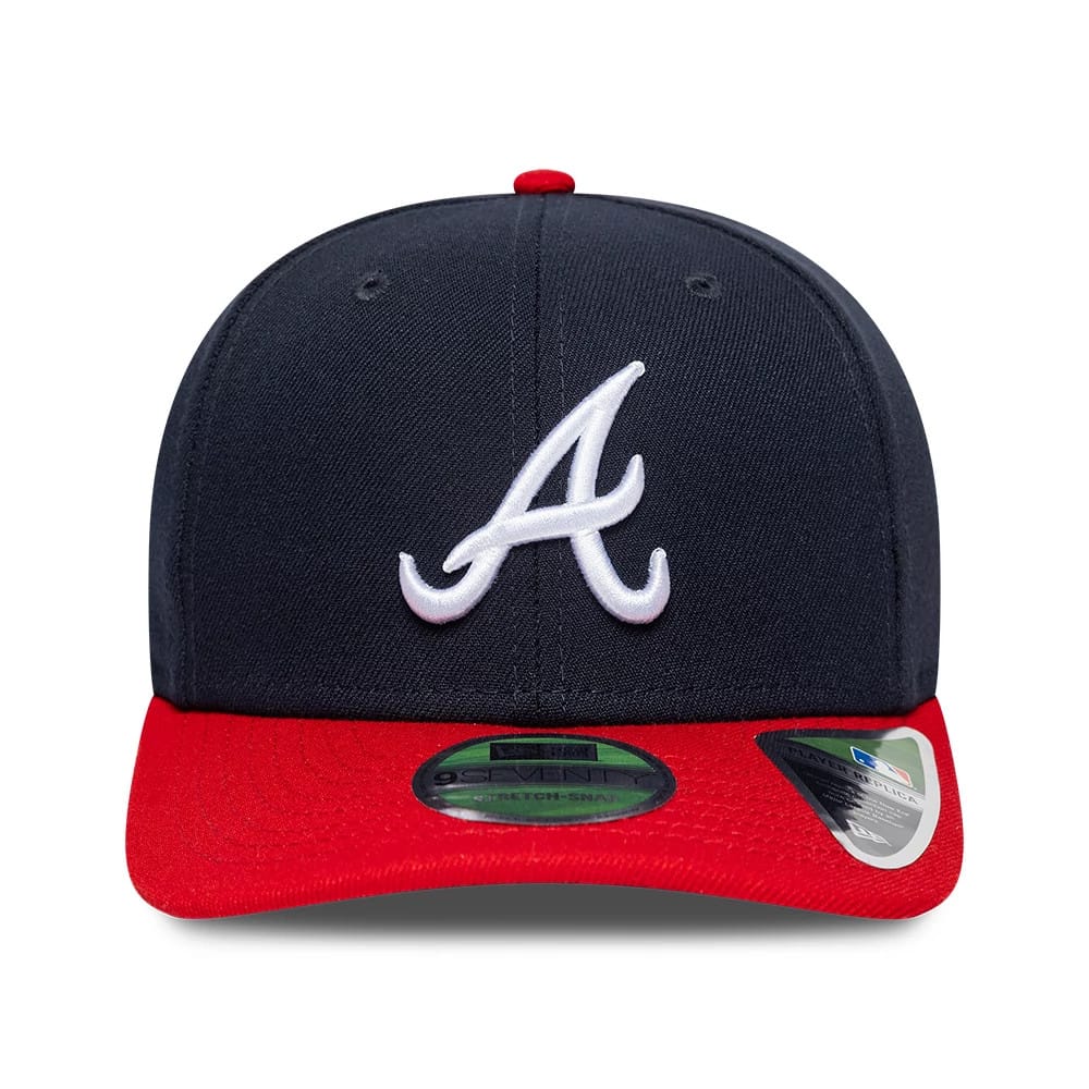 Atlanta Braves MLB Player Replica Navy 9SEVENTY Stretch Snap Adjustable Cap - Image 2