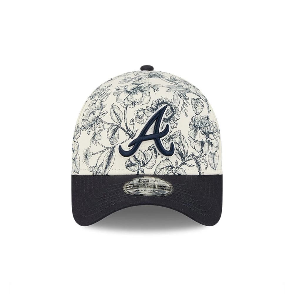 Atlanta Braves MLB Spring Floral Navy 9FORTY A-Frame Adjustable Cap - Image 3