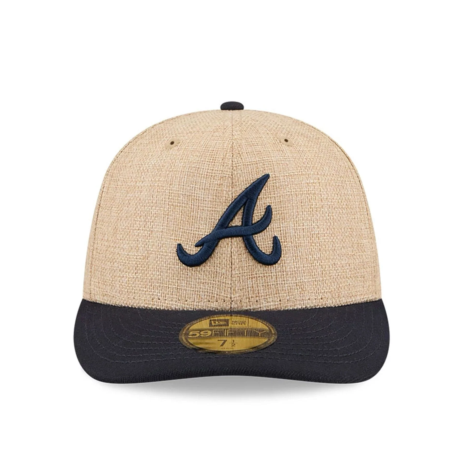 Atlanta Braves MLB Twine Beige 59FIFTY Fitted Cap - Image 3
