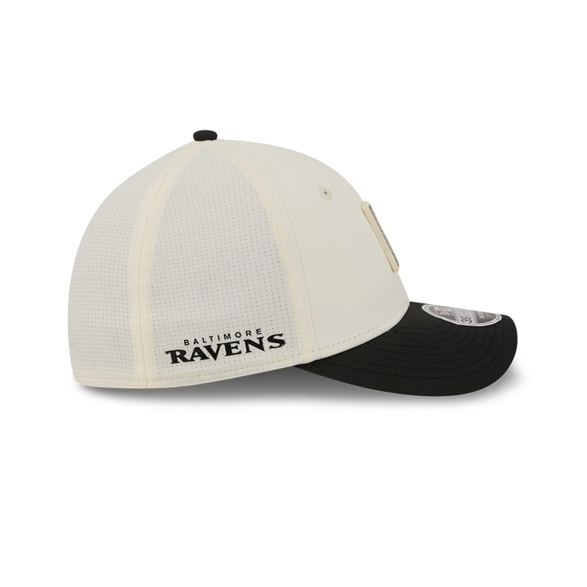 Baltimore Ravens NFL Training 2026 White 39THIRTY M-Crown Stretch Fit Cap - Image 6
