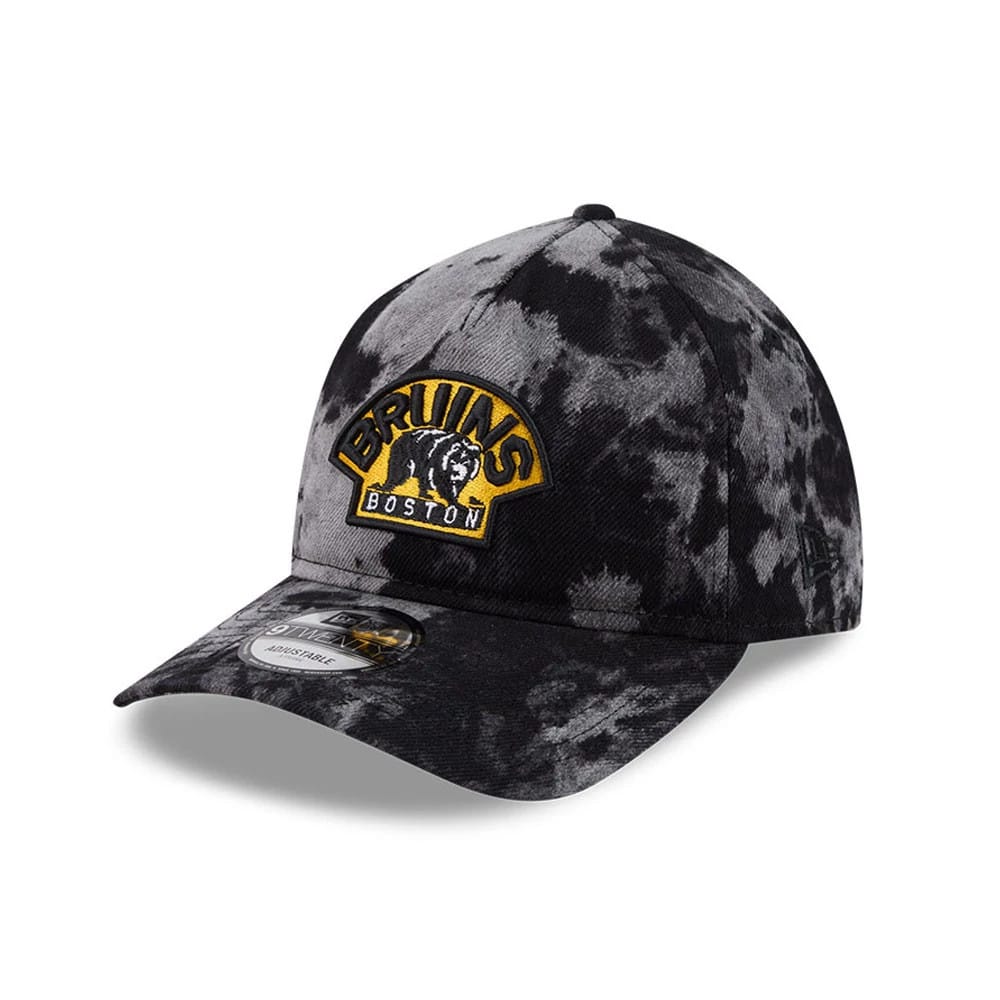 Boston Bruins NHL Bleached Denim Black 9TWENTY A-Frame Adjustable Cap