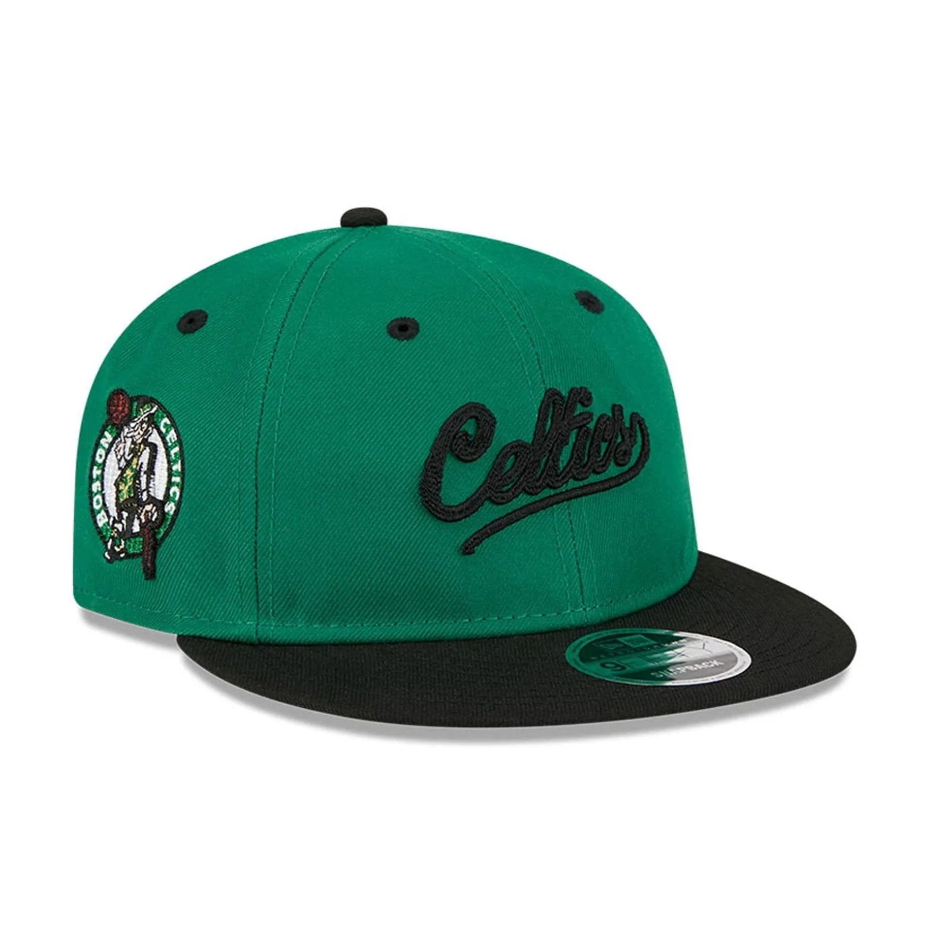 Boston Celtics NBA Chainstitch Script Green Retro Crown 9FIFTY Adjustable Cap