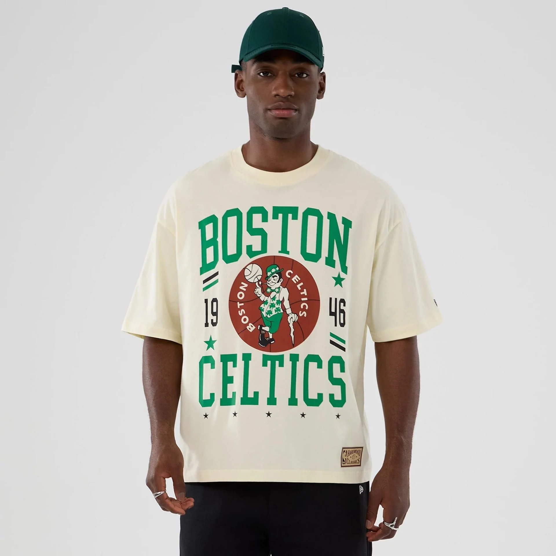 Boston Celtics NBA Hardwood Classic Cream T-Shirt