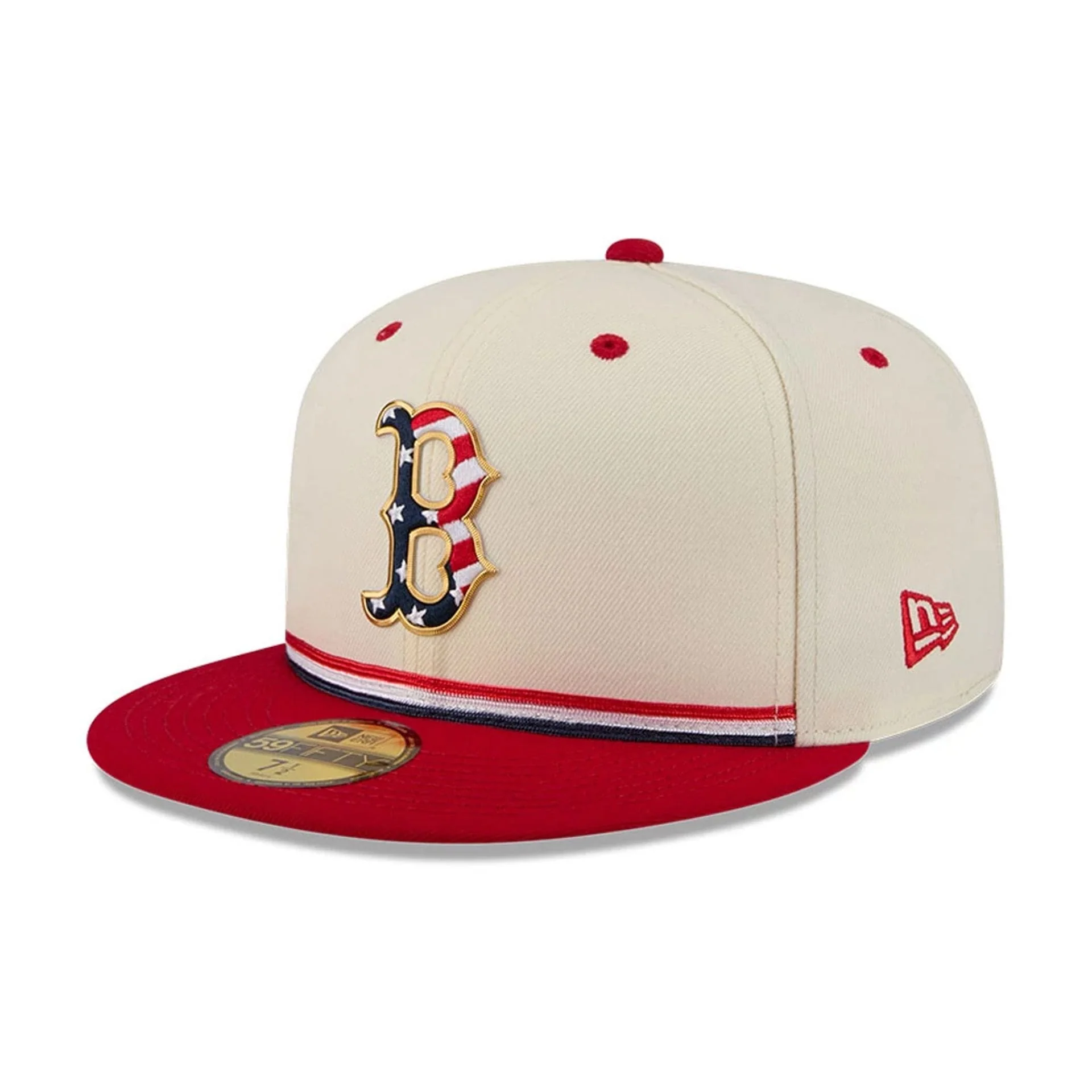Boston Red Sox MLB 4th Of July 2026 Cream 59FIFTY Fitted Cap - Image 4