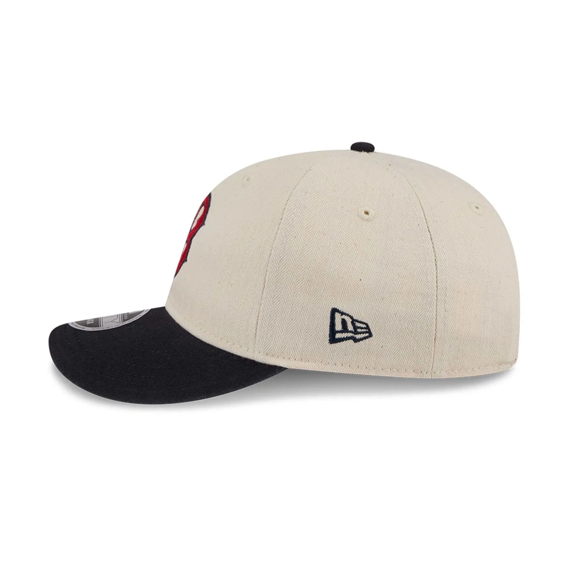 Boston Red Sox MLB Americana Herringbone White Retro Crown 9FIFTY Adjustable Cap - Image 7