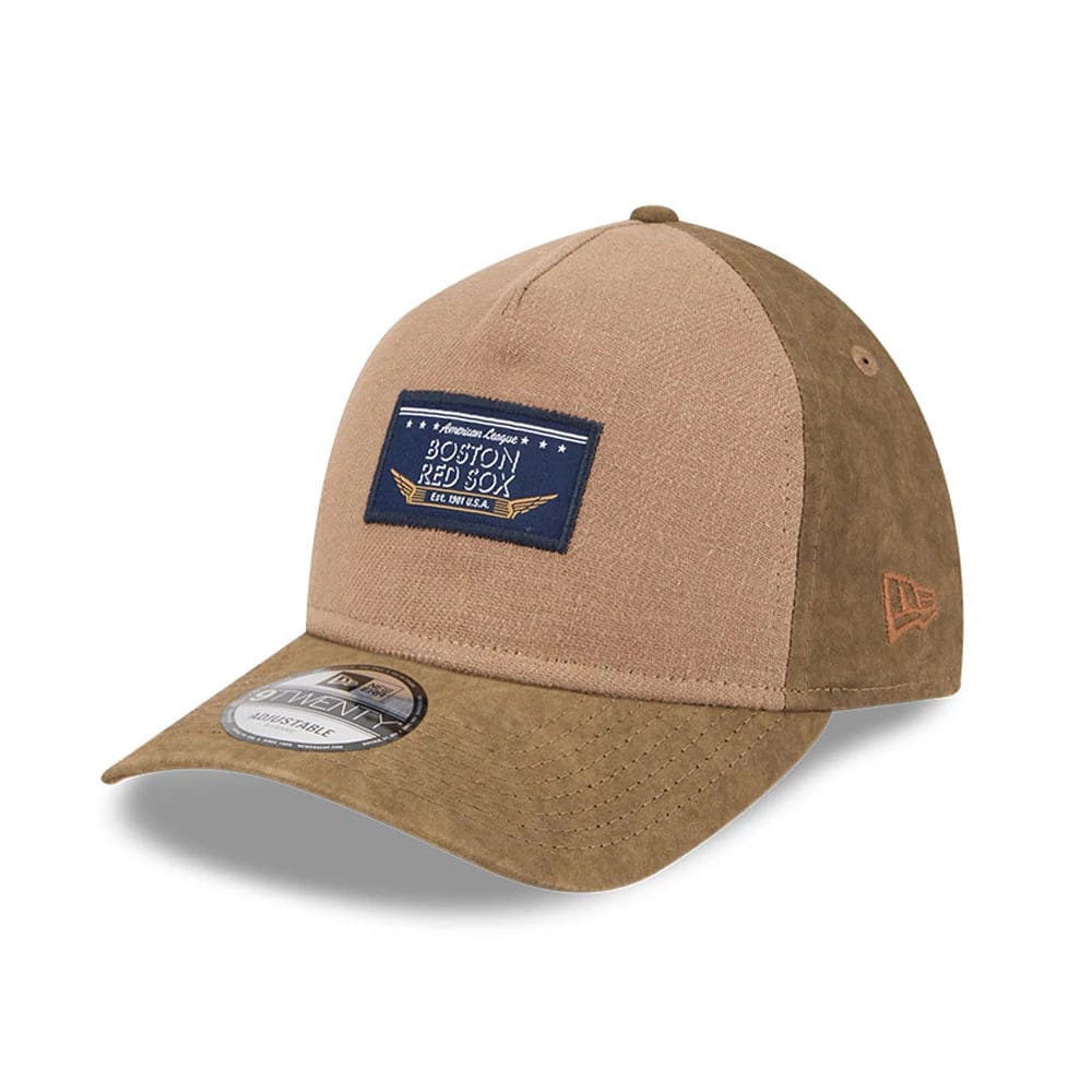Boston Red Sox MLB Open Brown 9TWENTY A-Frame Adjustable Cap - Image 3