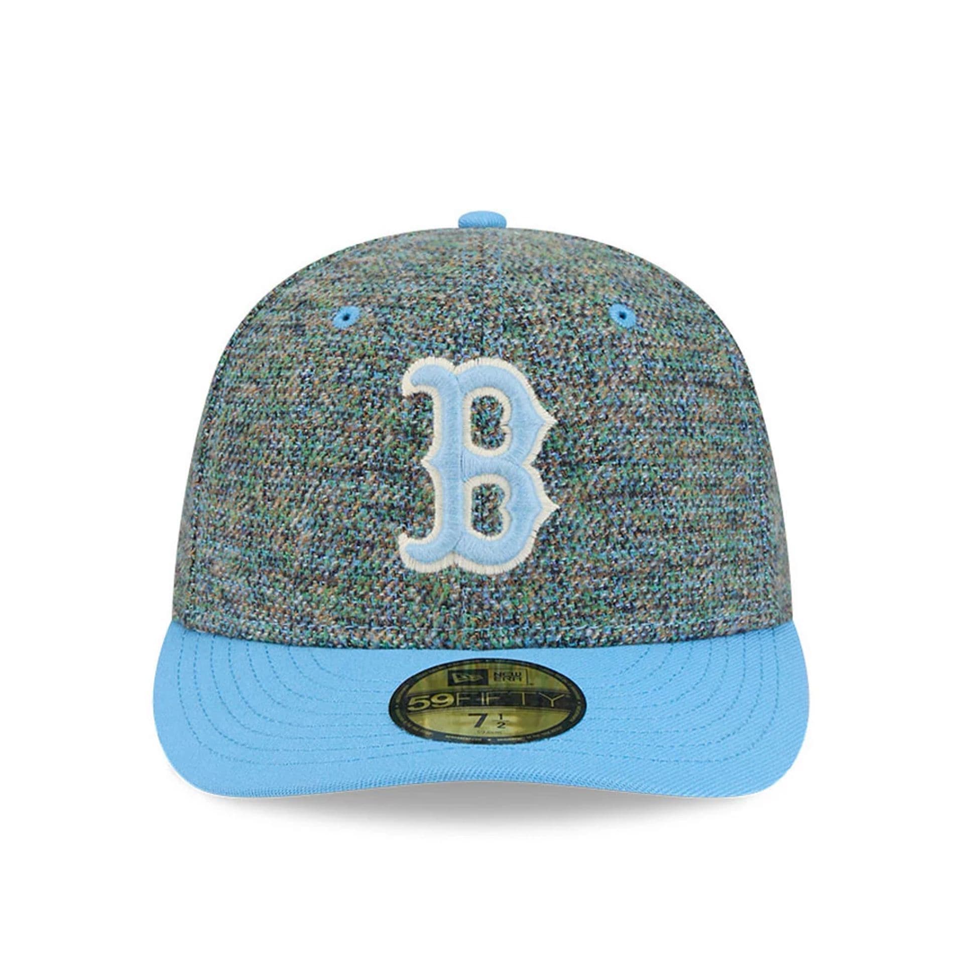 Boston Red Sox MLB Tweedy Cotton Pastel Blue 59FIFTY Fitted Cap - Image 3