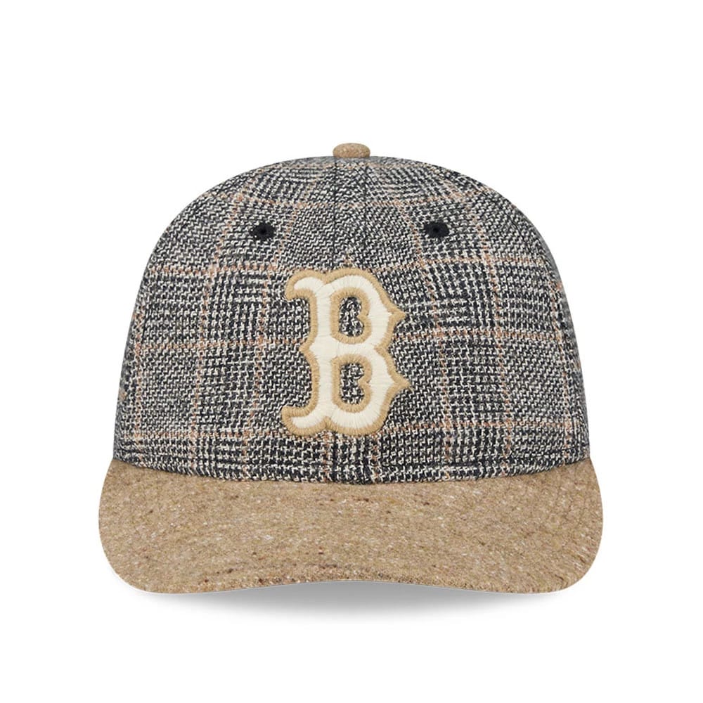 Boston Red Sox MLB Vintage Tweed Open Blue Retro Crown 59FIFTY Fitted Cap - Image 4