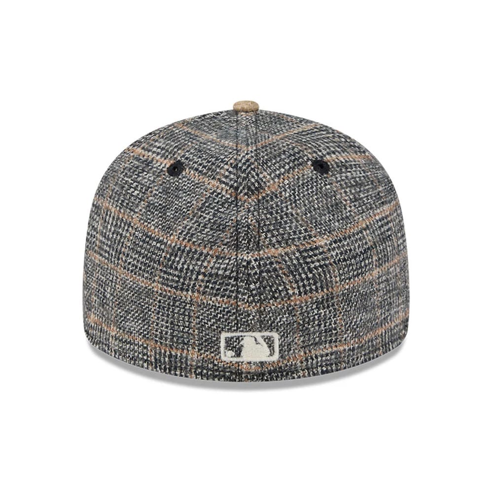 Boston Red Sox MLB Vintage Tweed Open Blue Retro Crown 59FIFTY Fitted Cap - Image 7