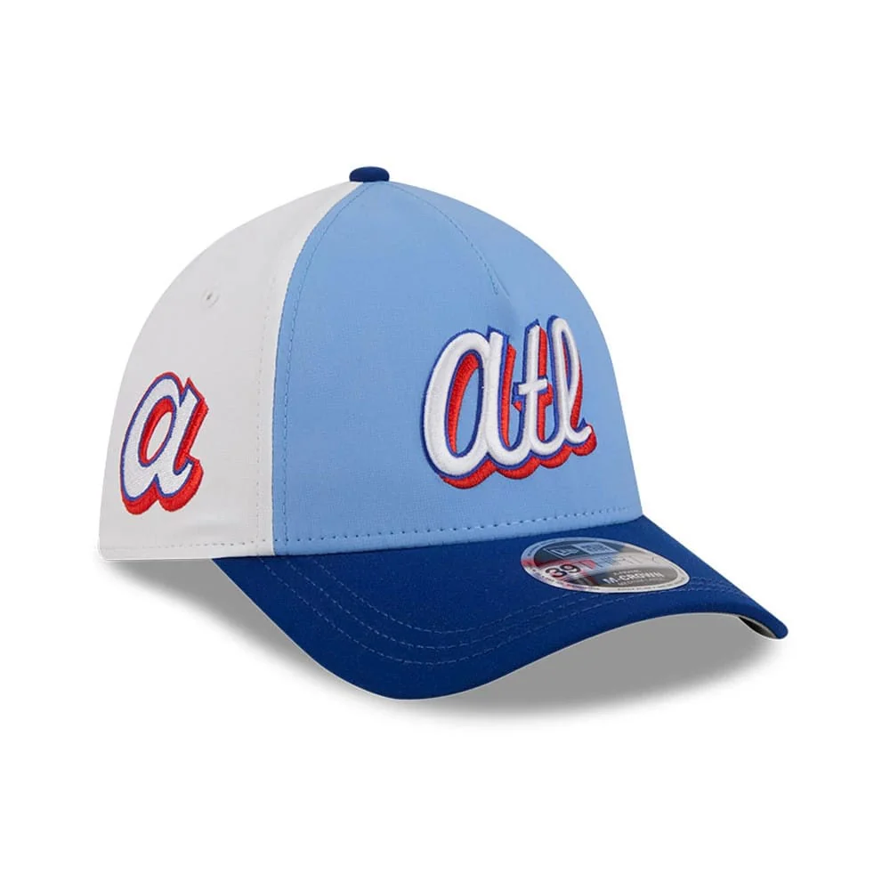 Braves MLB City Connect Blue 39THIRTY M-Crown A-Frame Stretch Fit Cap