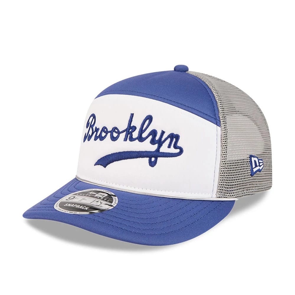 Brooklyn Dodgers MLB Blocked Dark Blue 9FIFTY Split Panel Snapback Cap