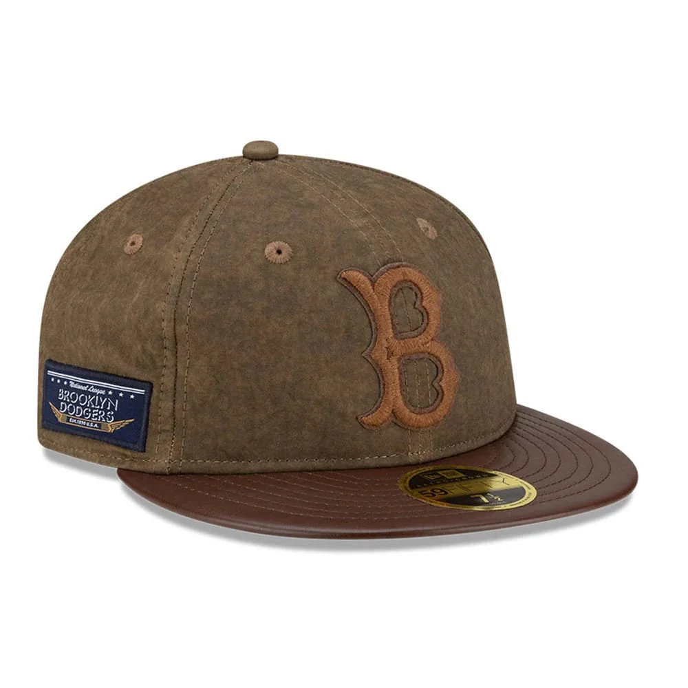 Brooklyn Dodgers MLB Open Brown Retro Crown 59FIFTY Fitted Cap
