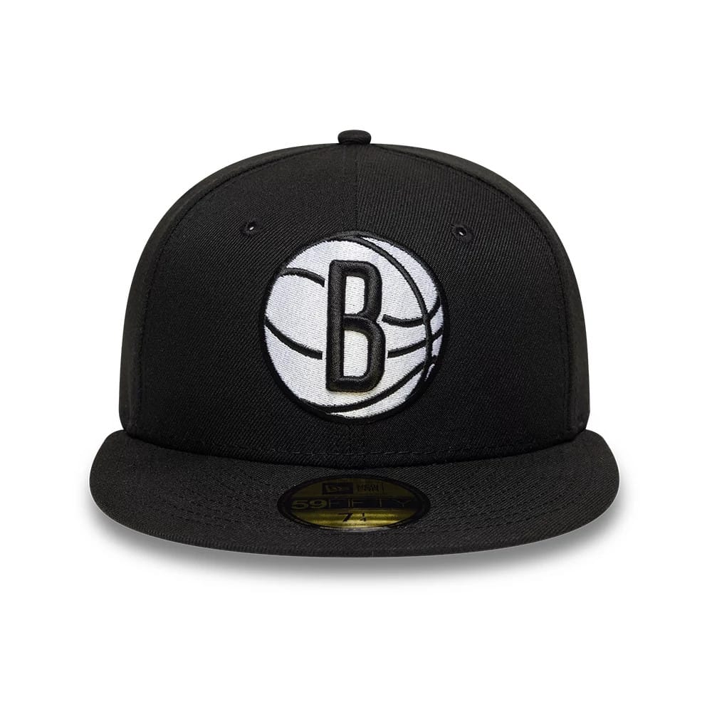 Brooklyn Nets NBA Basic Black 59FIFTY Fitted Cap - Image 3