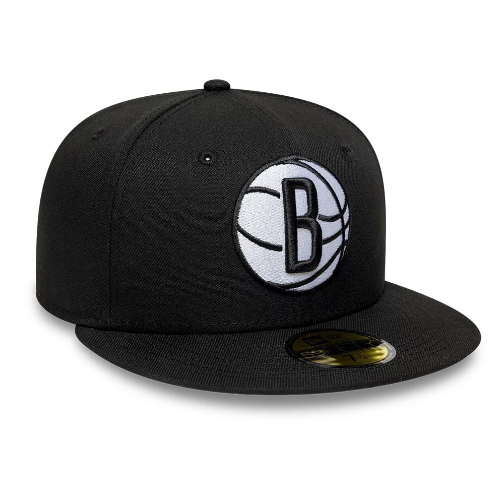 Brooklyn Nets NBA Basic Black 59FIFTY Fitted Cap - Image 4