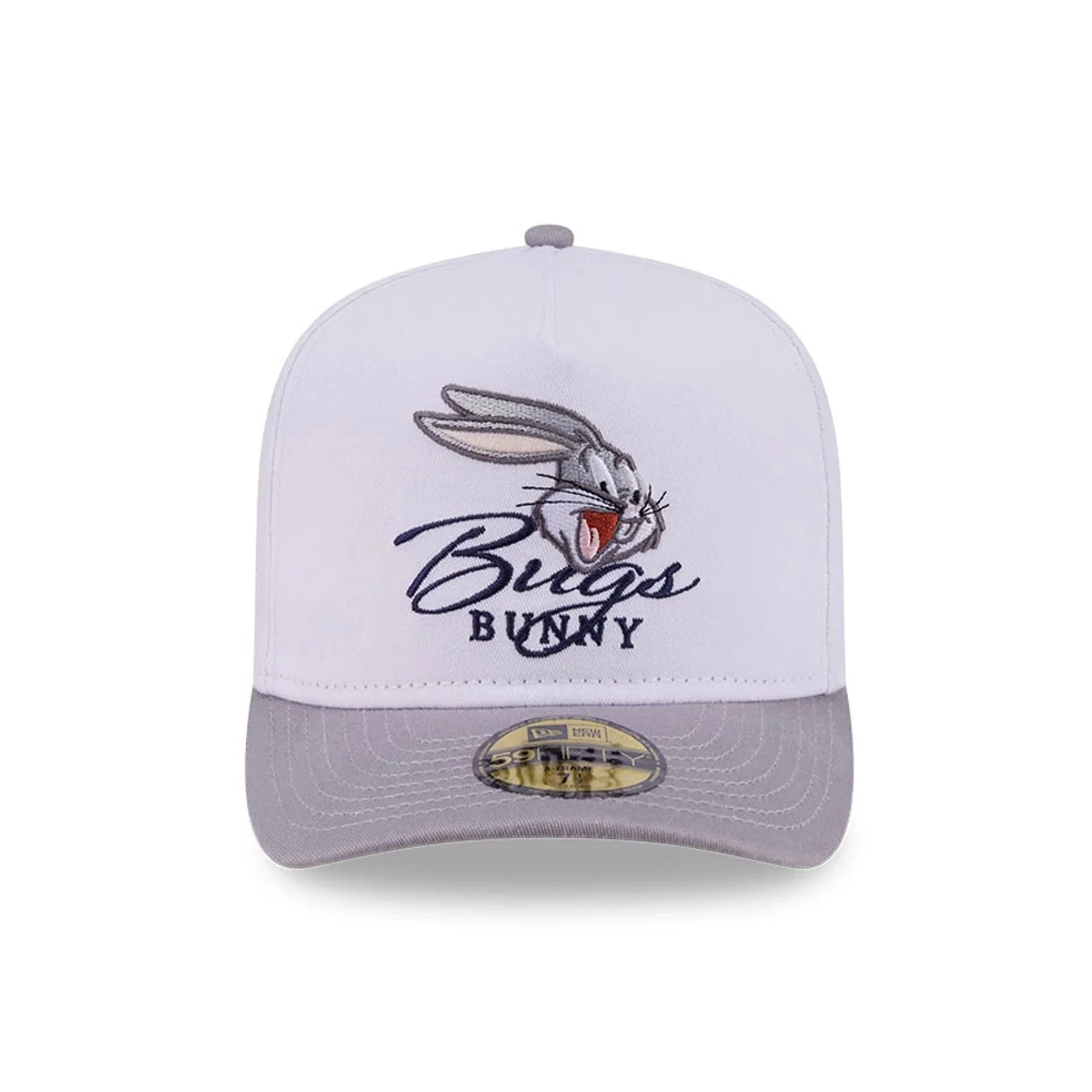 Bugs Bunny Script Looney Tunes White 59FIFTY A-Frame Fitted Cap - Image 3