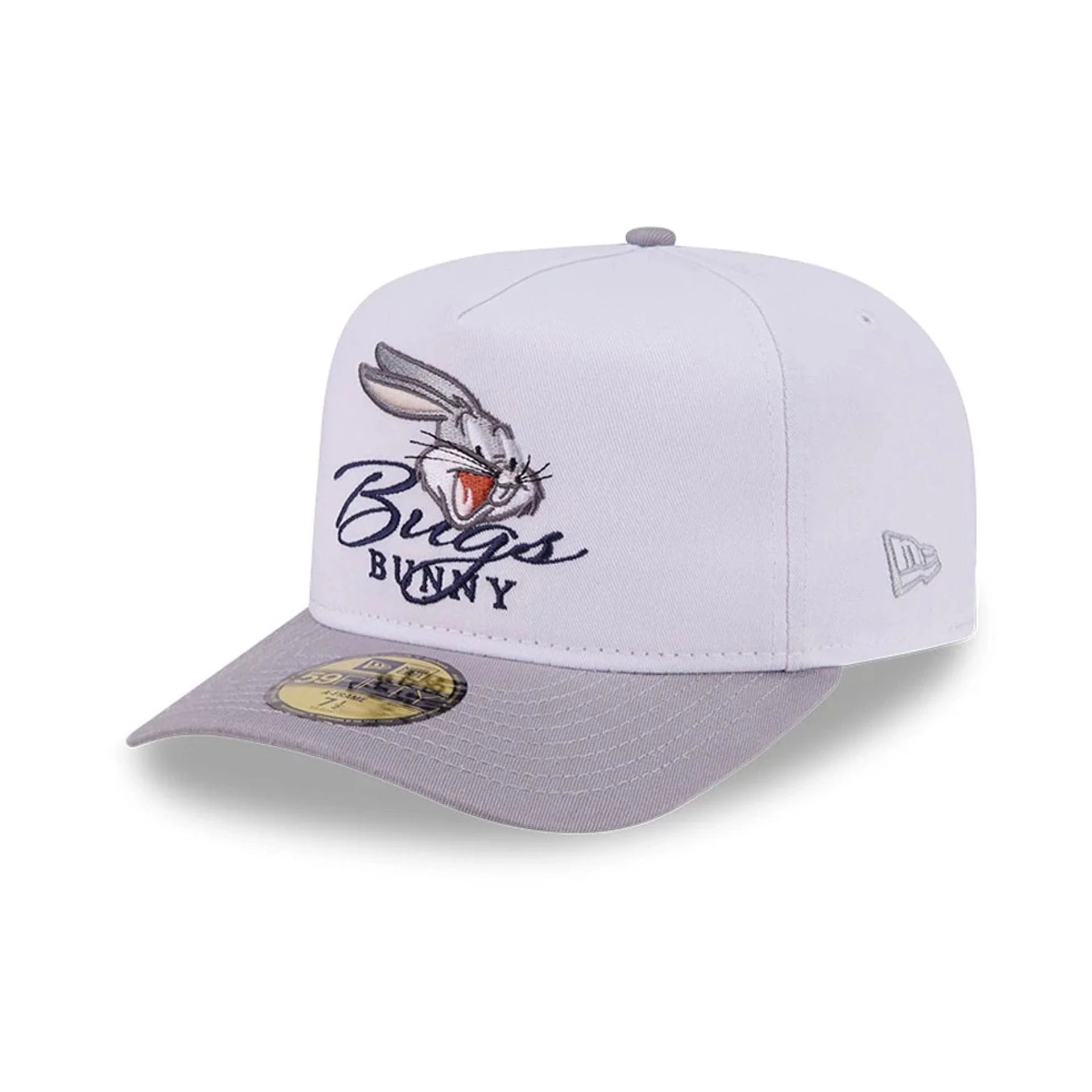 Bugs Bunny Script Looney Tunes White 59FIFTY A-Frame Fitted Cap - Image 4