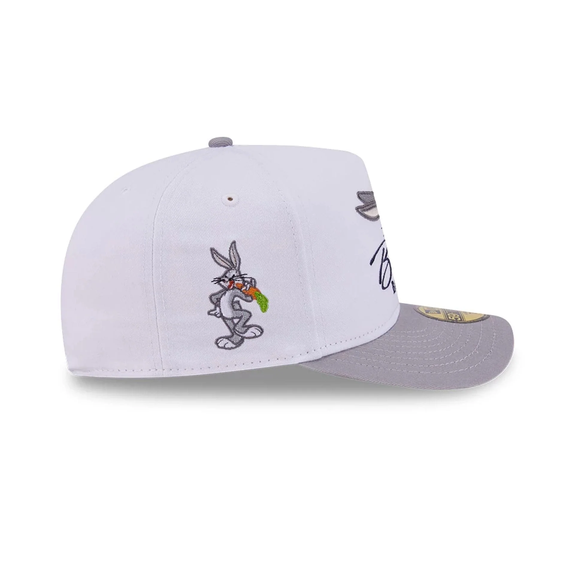Bugs Bunny Script Looney Tunes White 59FIFTY A-Frame Fitted Cap - Image 5