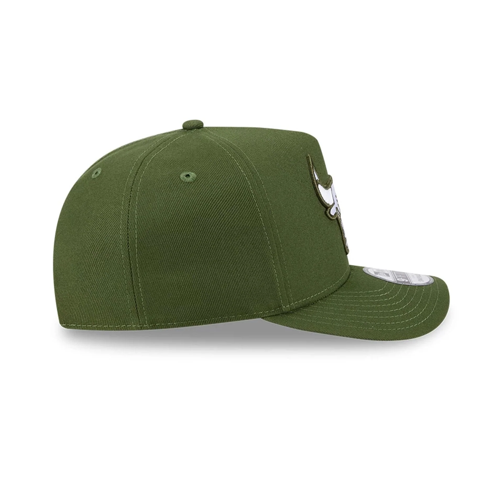Bulls NBA Rifle Green 9FIFTY A-Frame Snapback Adjustable Cap - Image 6