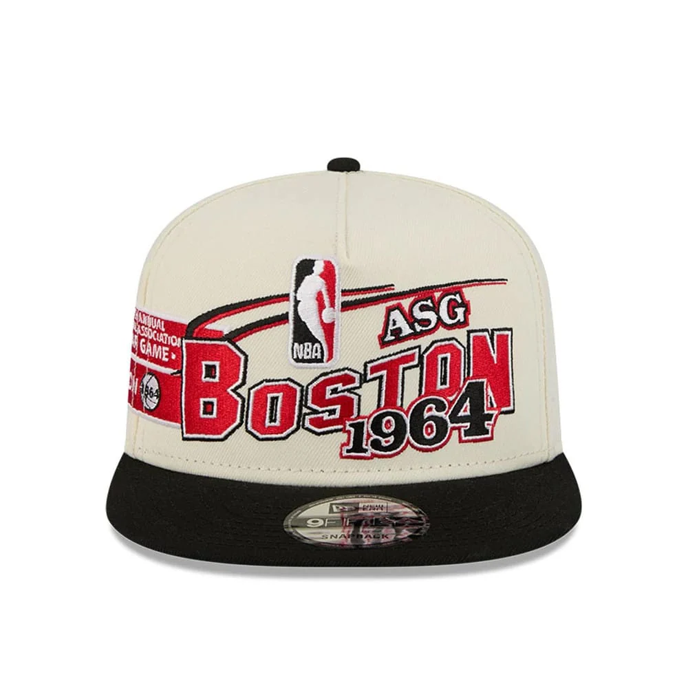 Celtics NBA Hardwood Classic ASG White 9FIFTY A-Frame Snapback Adjustable Cap - Image 3