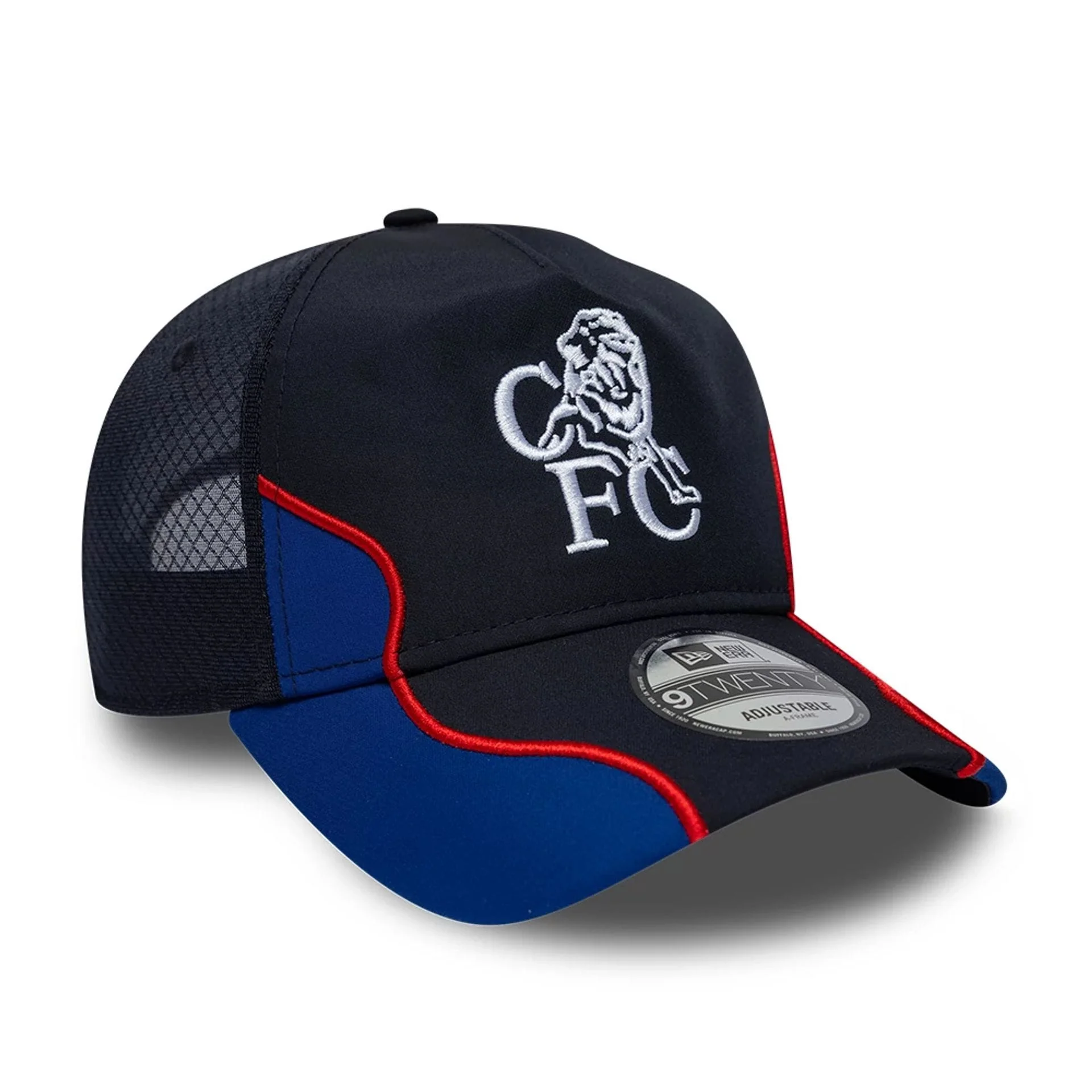 Chelsea FC Retro Goal Keeper Navy 9TWENTY A-Frame Adjustable Cap - Image 3